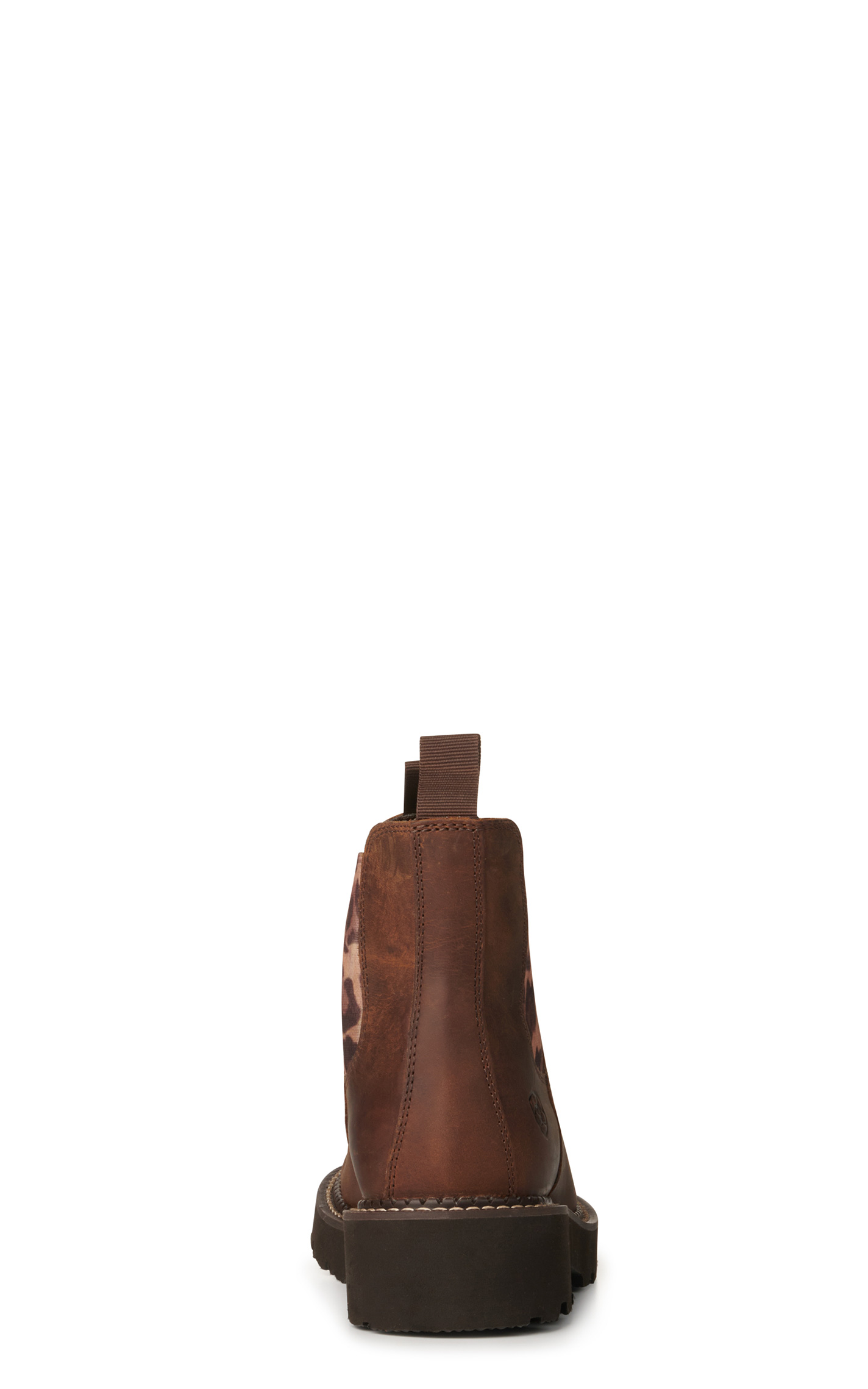 Ariat Women's Fatbaby Twin Gore Tan and Leopard Round Toe Chelsea Boots - Image 1