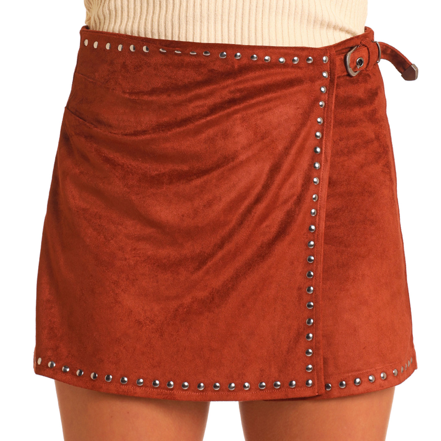 Rock & Roll Denim Women's Cinnamon Faux Suede Skort - Image 1