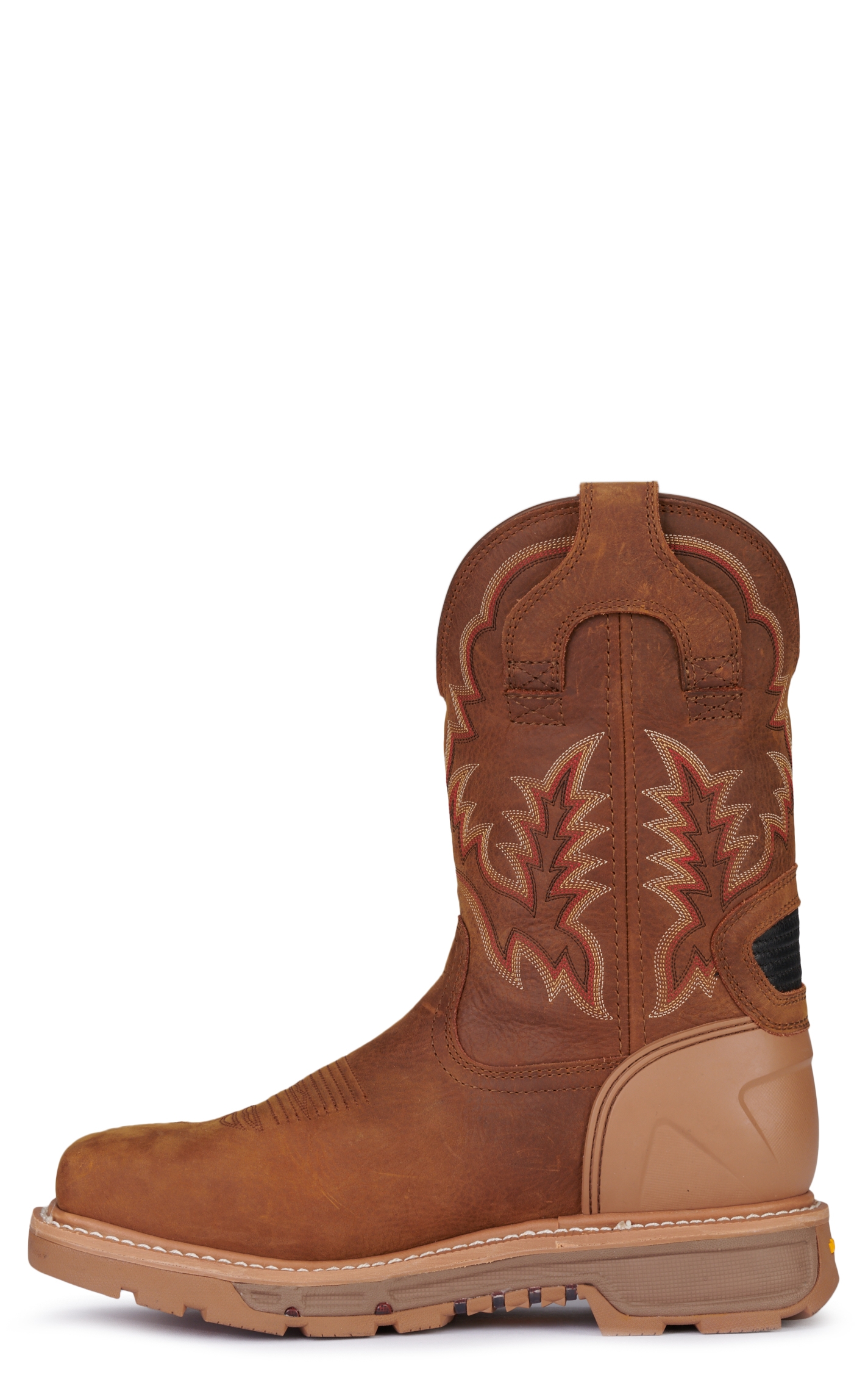 Justin Men's Montana Rust Brown Wide Square Nano Composite Toe Work Boots - Image 1