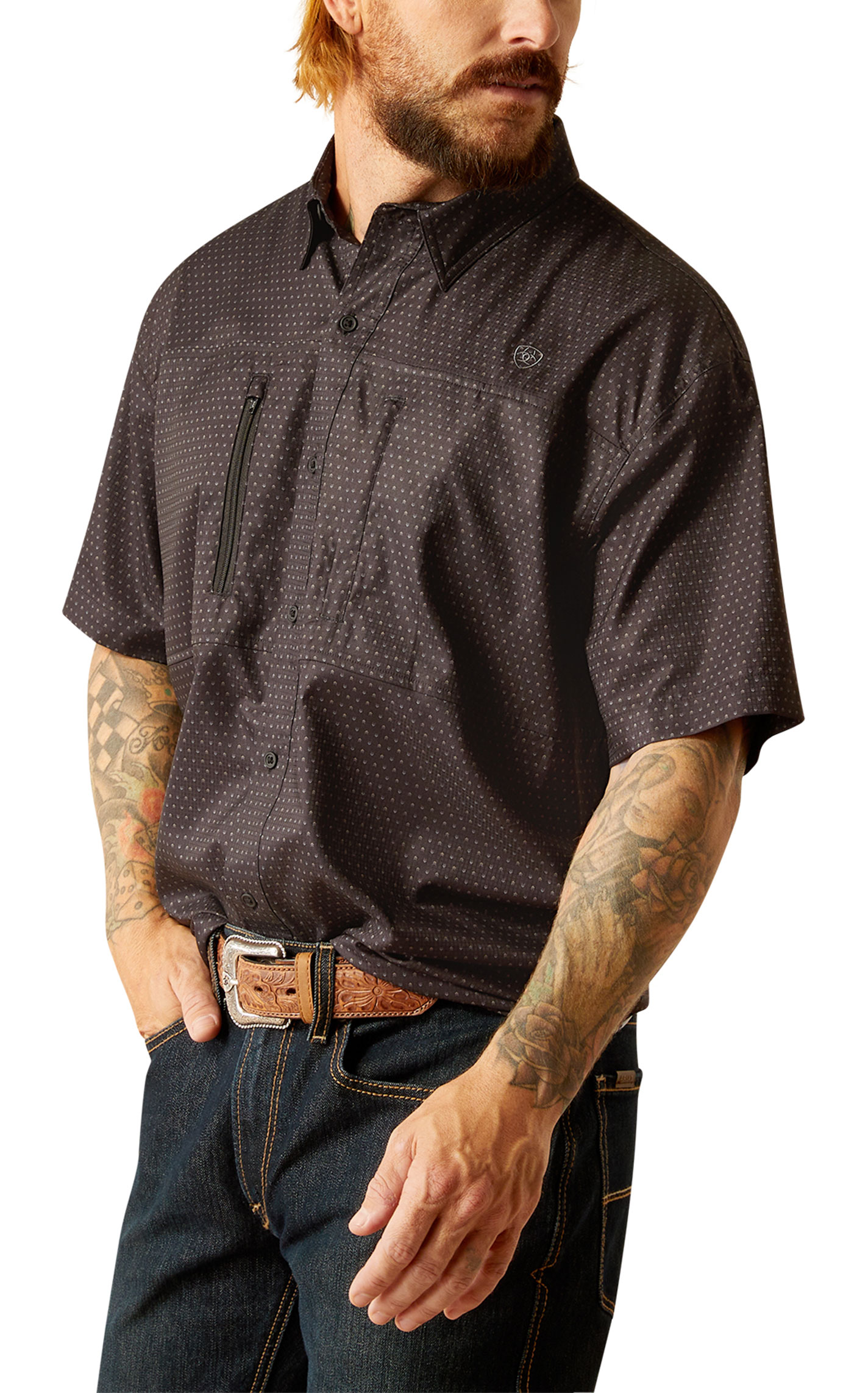Ariat Men's VentTEK Black Arrow Geo Print Shirt - Image 1
