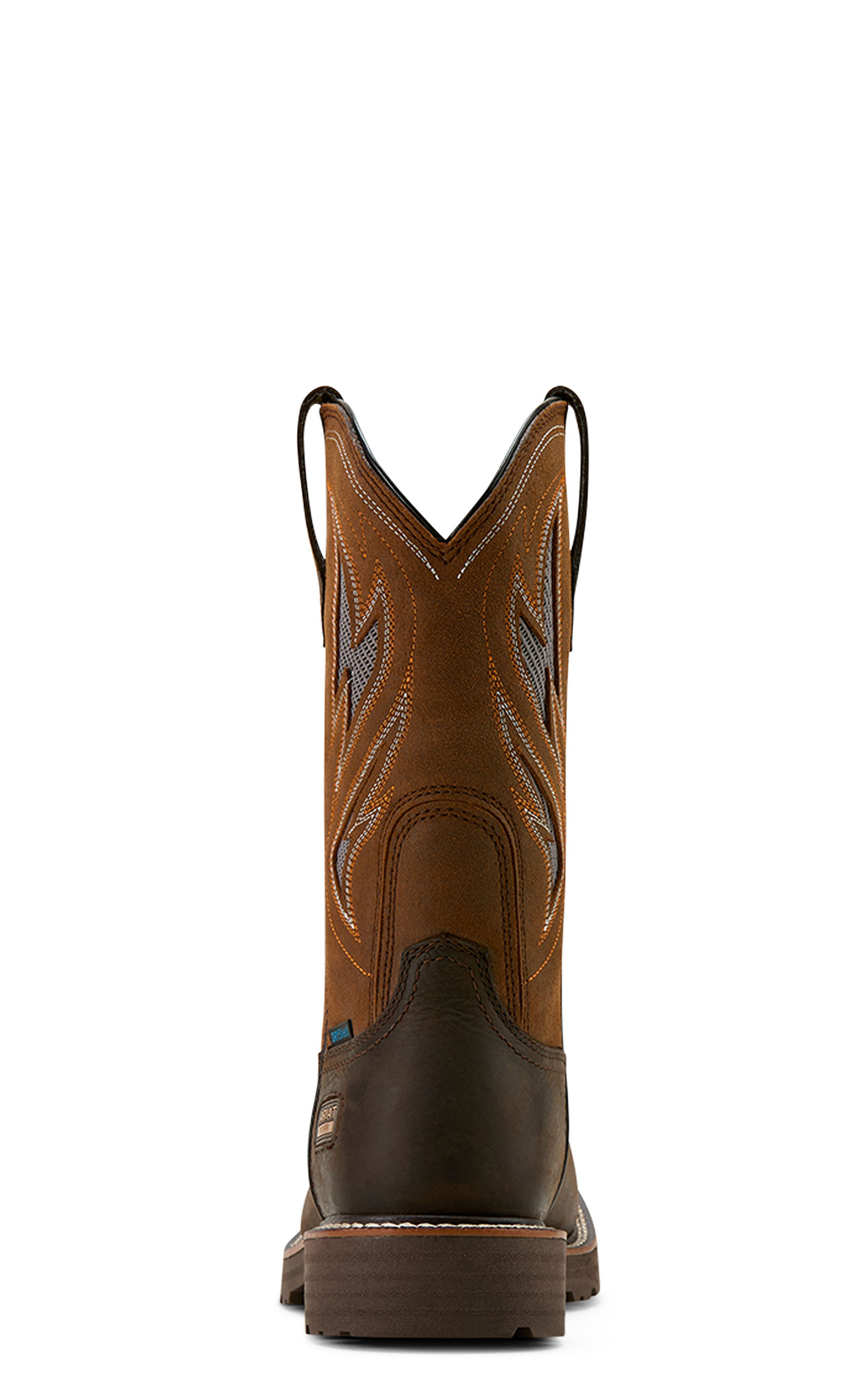 Ariat Men's Activator Dark Brown Waterproof Wide Square Soft Toe Work Boots - Image 1
