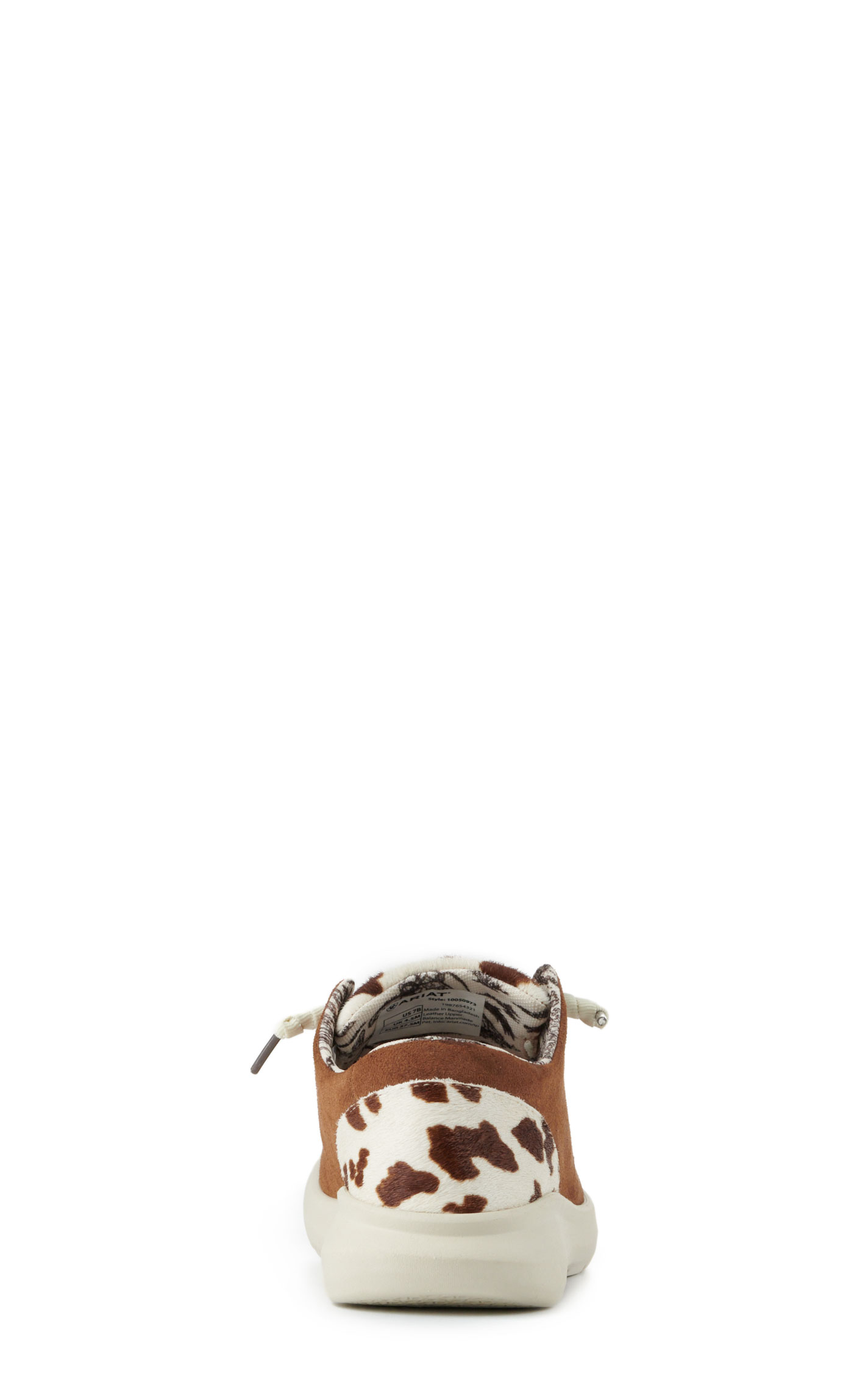 Ariat Women's Hilo Ginger Suede and Cow Print Lace Up Casual Shoes - Image 1