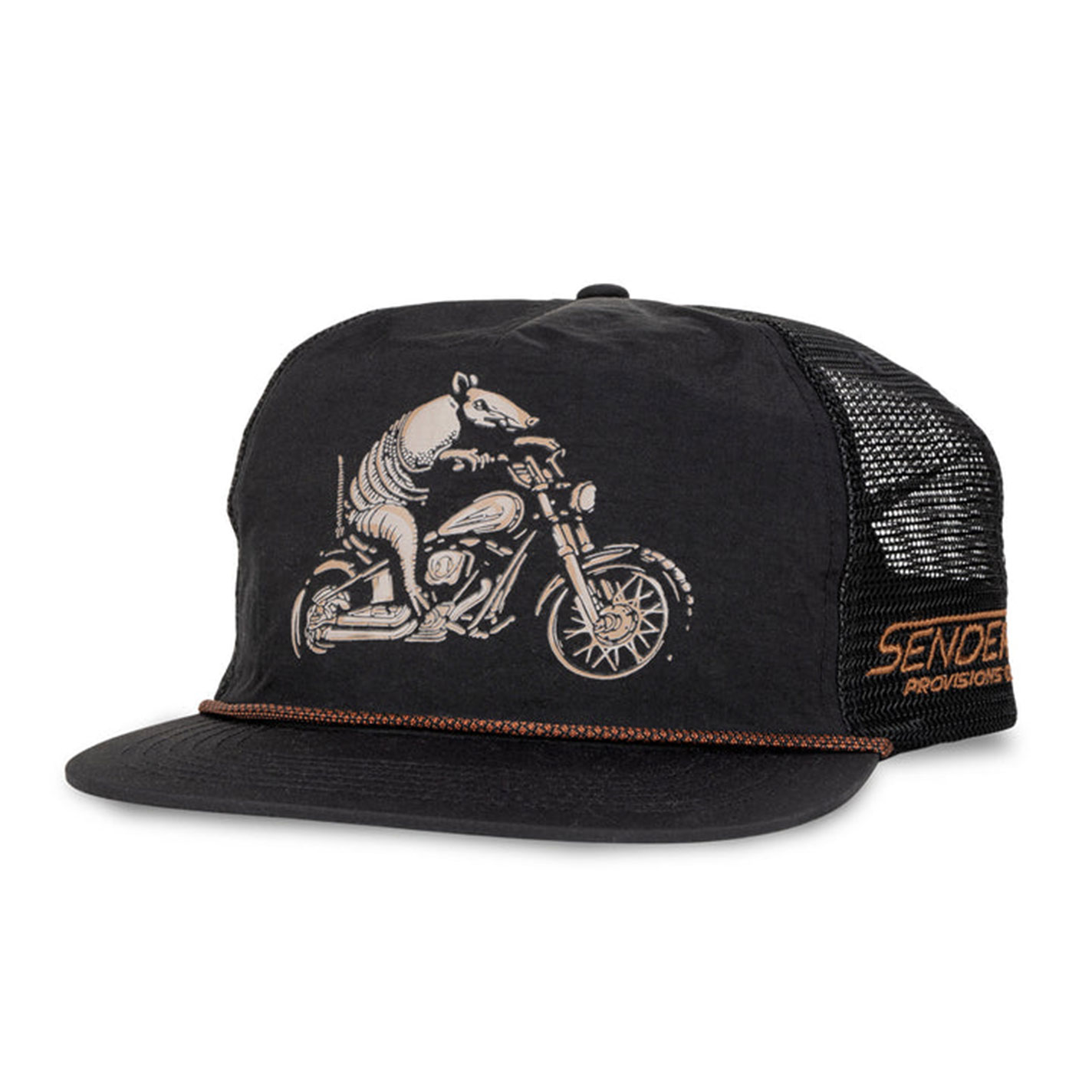 Sendero Provisions Co. Men's Black Armadillo Rider Logo Embroidered Cap - Image 1