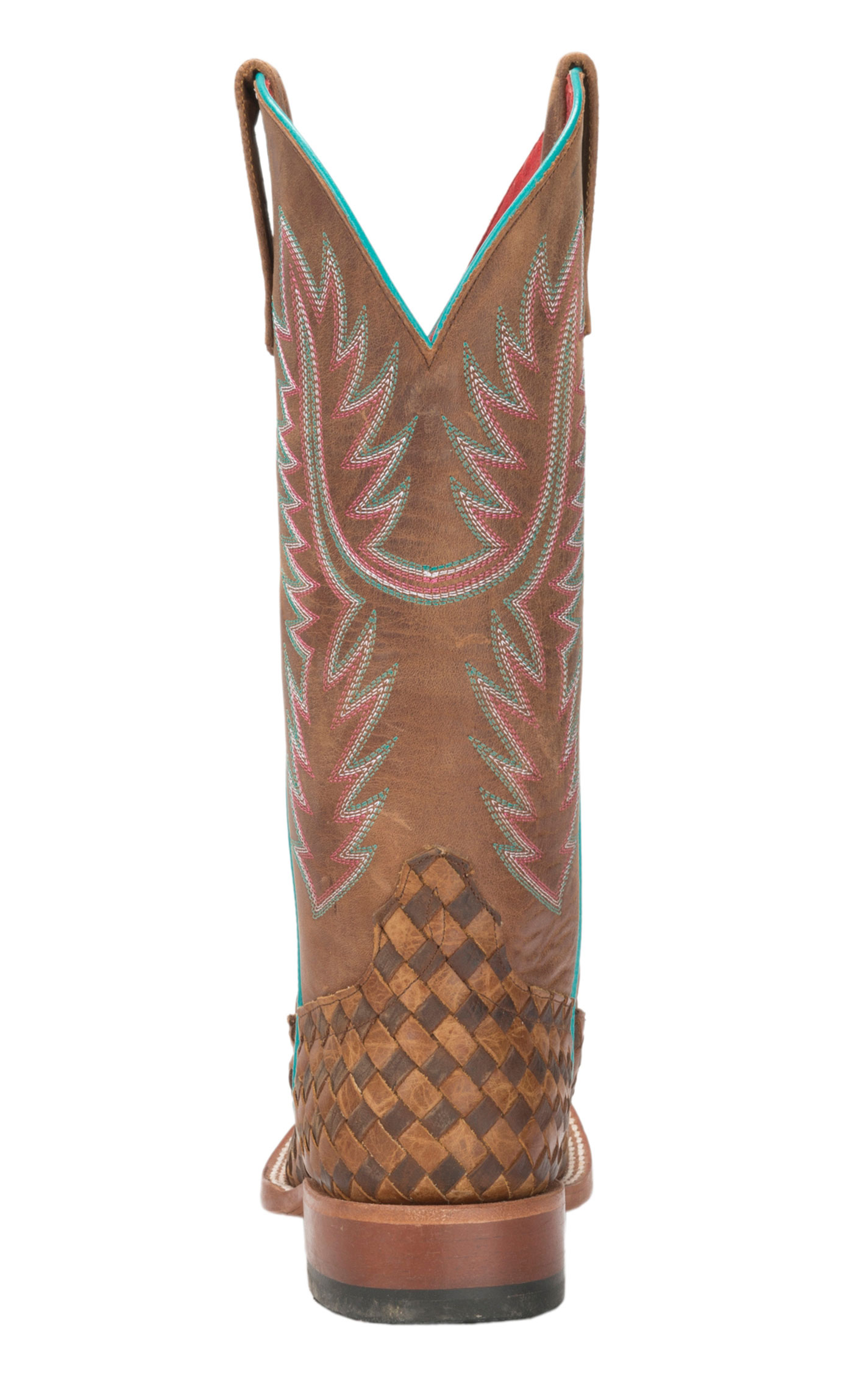 Anderson Bean Women's Macie Bean Toast and Honey Woven Square Toe Cowboy Boots - Image 1