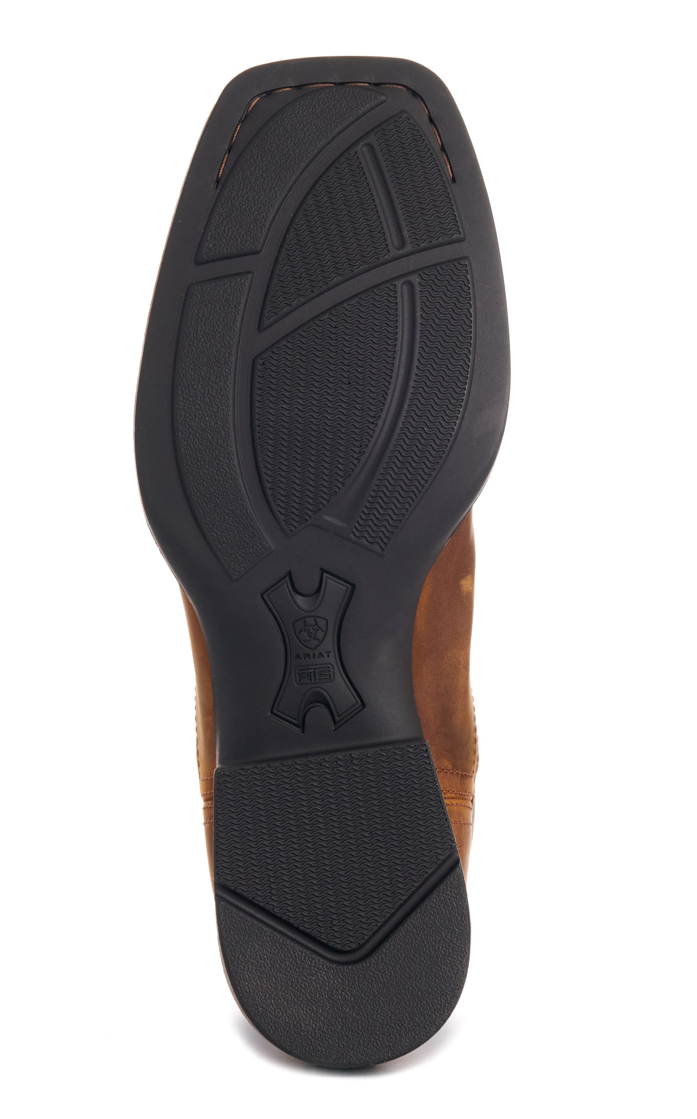 Ariat Men’s Booker Ultra Distressed Tan Square Toe Cowboy Boots - Image 1