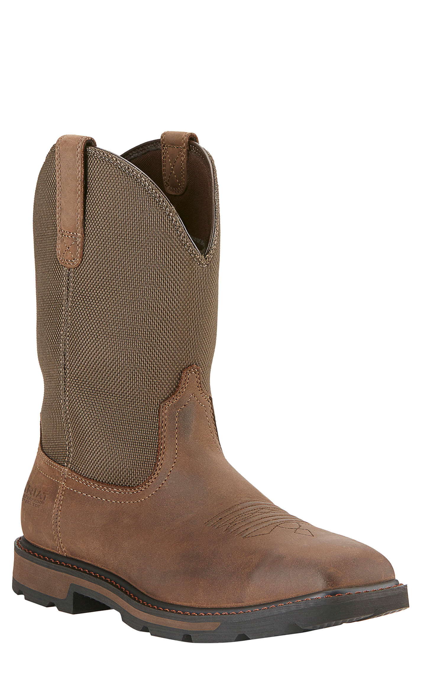 Ariat Men's Groundbreaker Brown Waterproof Square Steel Toe Work Boot - Image 1