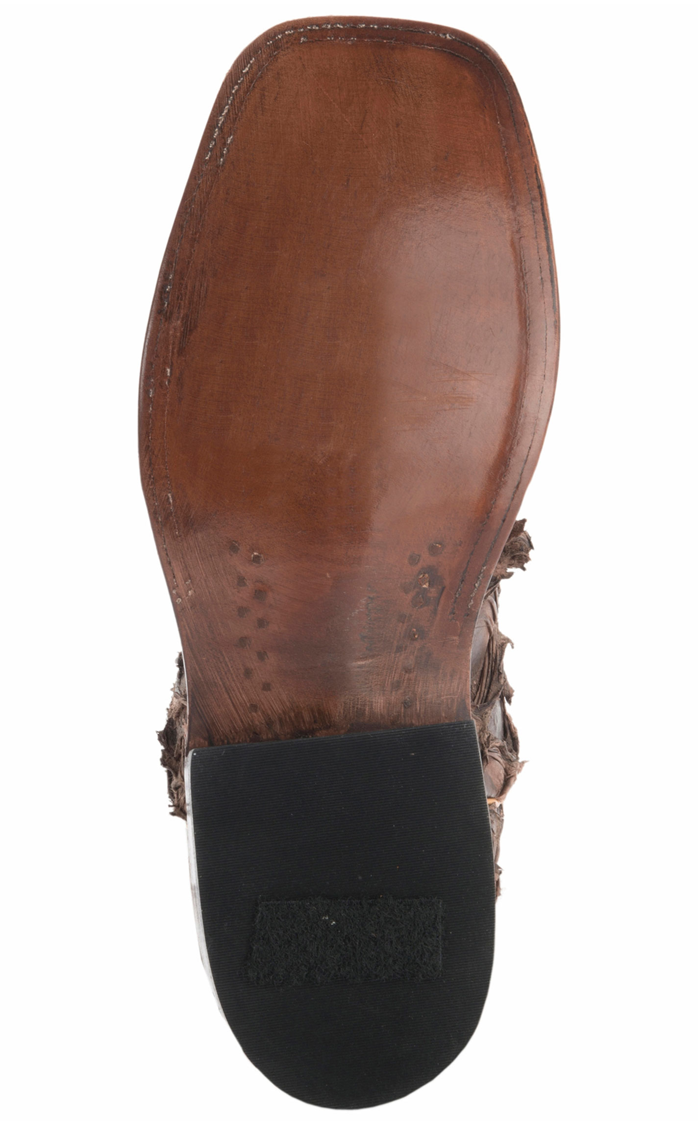 Anderson Bean Men's Distressed Brown Big Bass and Chocolate Wide Square Toe Cowboy Boot - Image 1