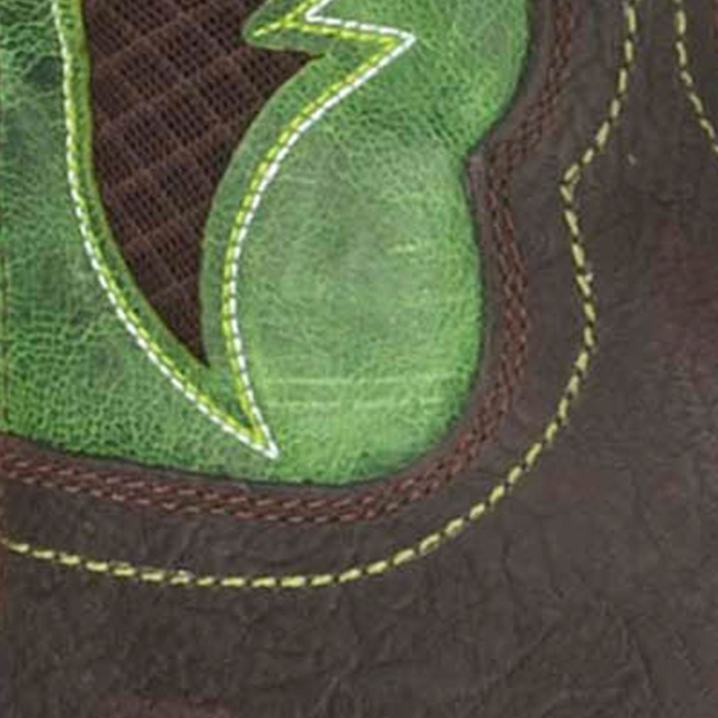 Ariat Men's WorkHog Brown and Lime VentTEK Wide Square Toe Work Boot - Image 1