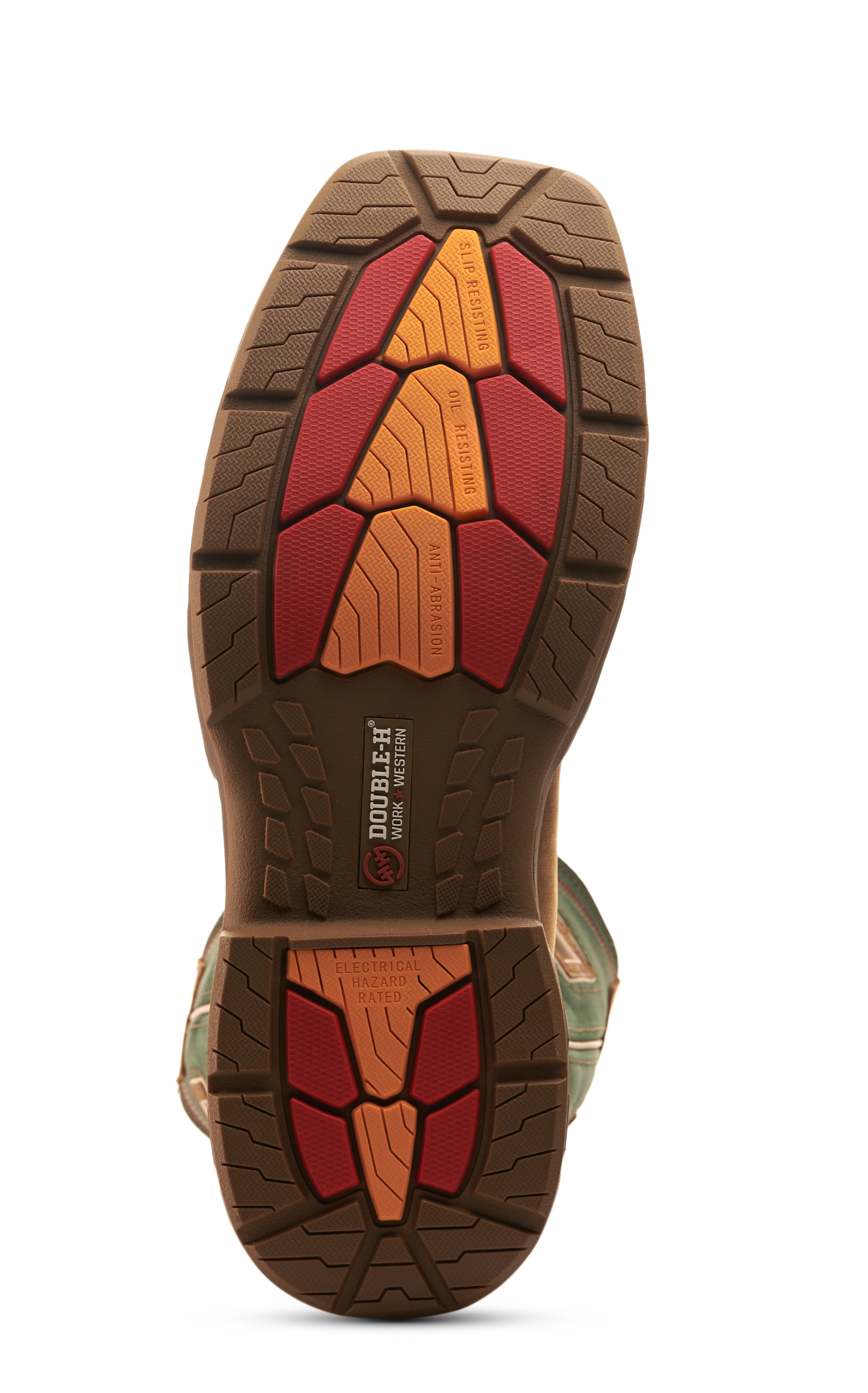 Double H Men's Tan and Evergreen Leather Square Composite Toe Work Boot - Image 1