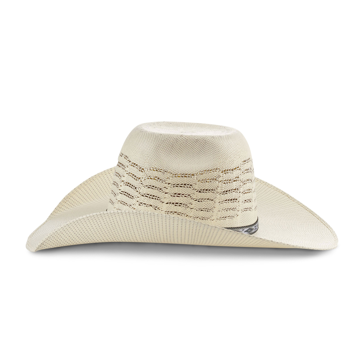 Rafter C Men's Ivory and Gray Punchy Bangora Straw Cowboy Hat - Image 1