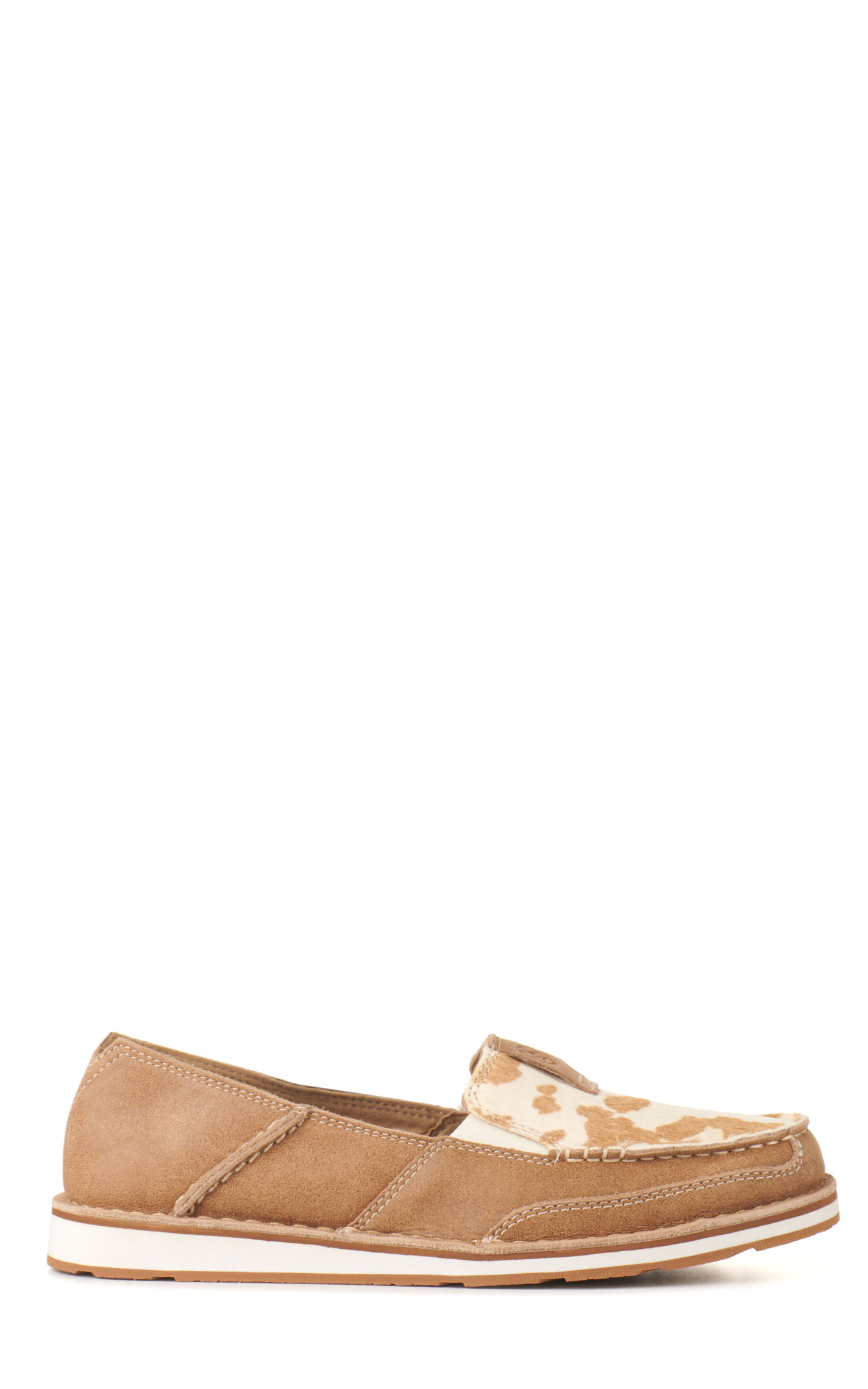 Ariat Women's Cruiser Adobe Tan and Hair on Hide Cow Casual Shoes - Image 1
