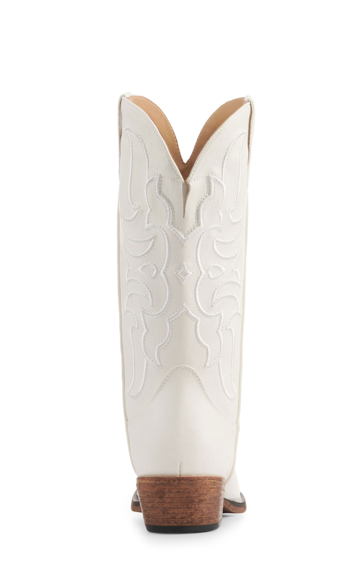 Roper Women's Riley Cord White Faux Leather Snip Toe Cowboy Boots - Image 1