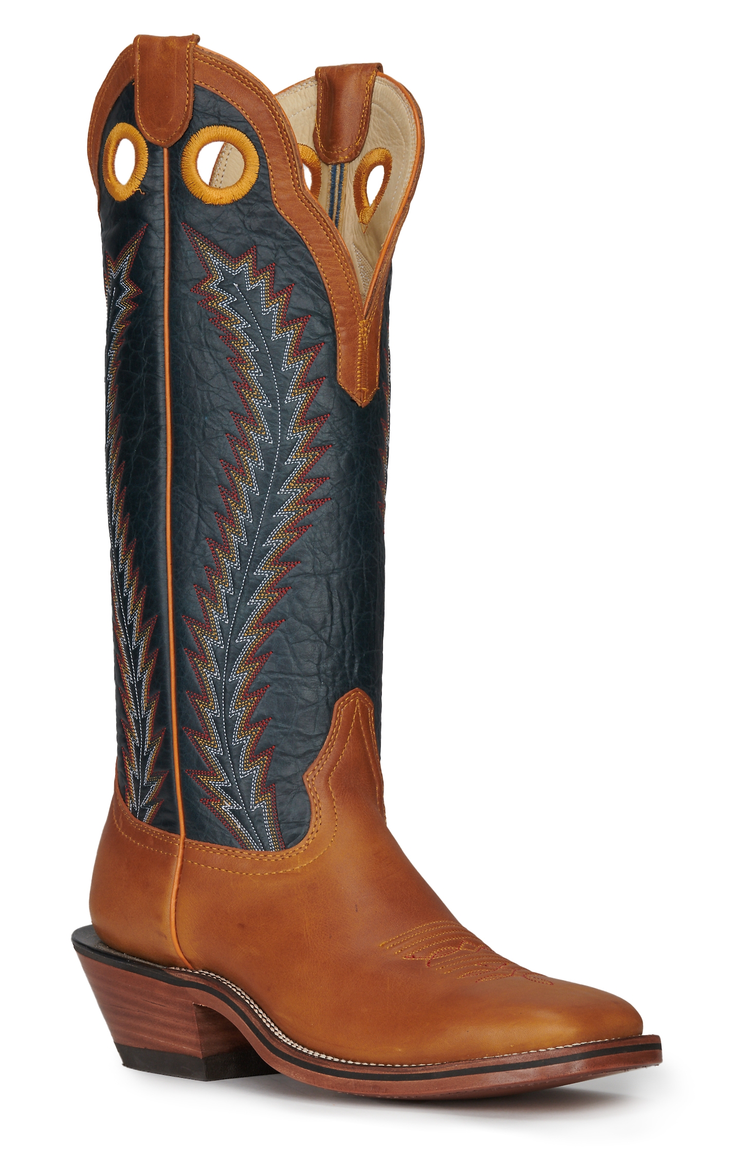 Hondo Men's Honey Crazy Horse and Navy 16\
