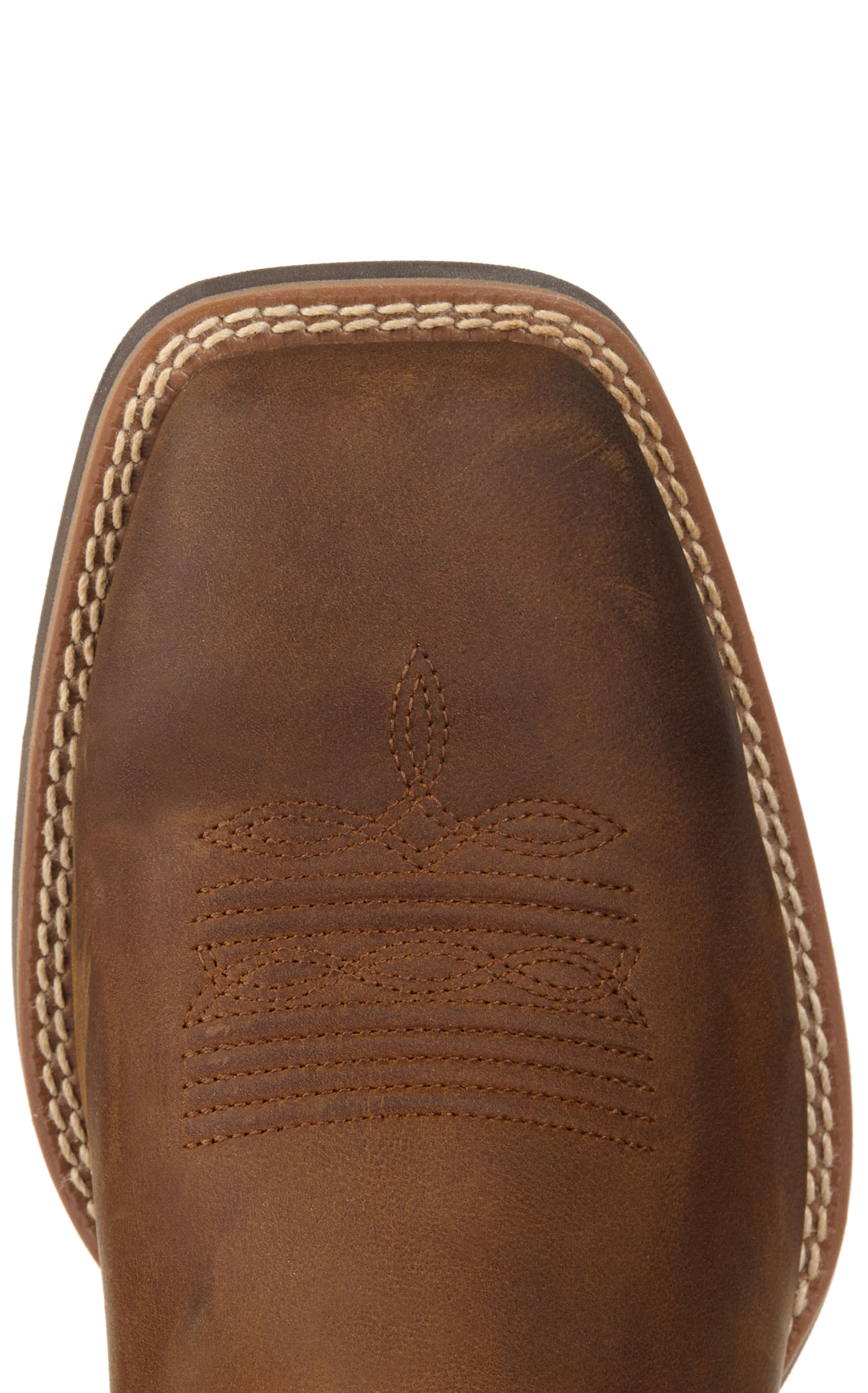 Ariat Men's Sport Distressed Brown Wide Square Toe Cowboy Boots - Image 1