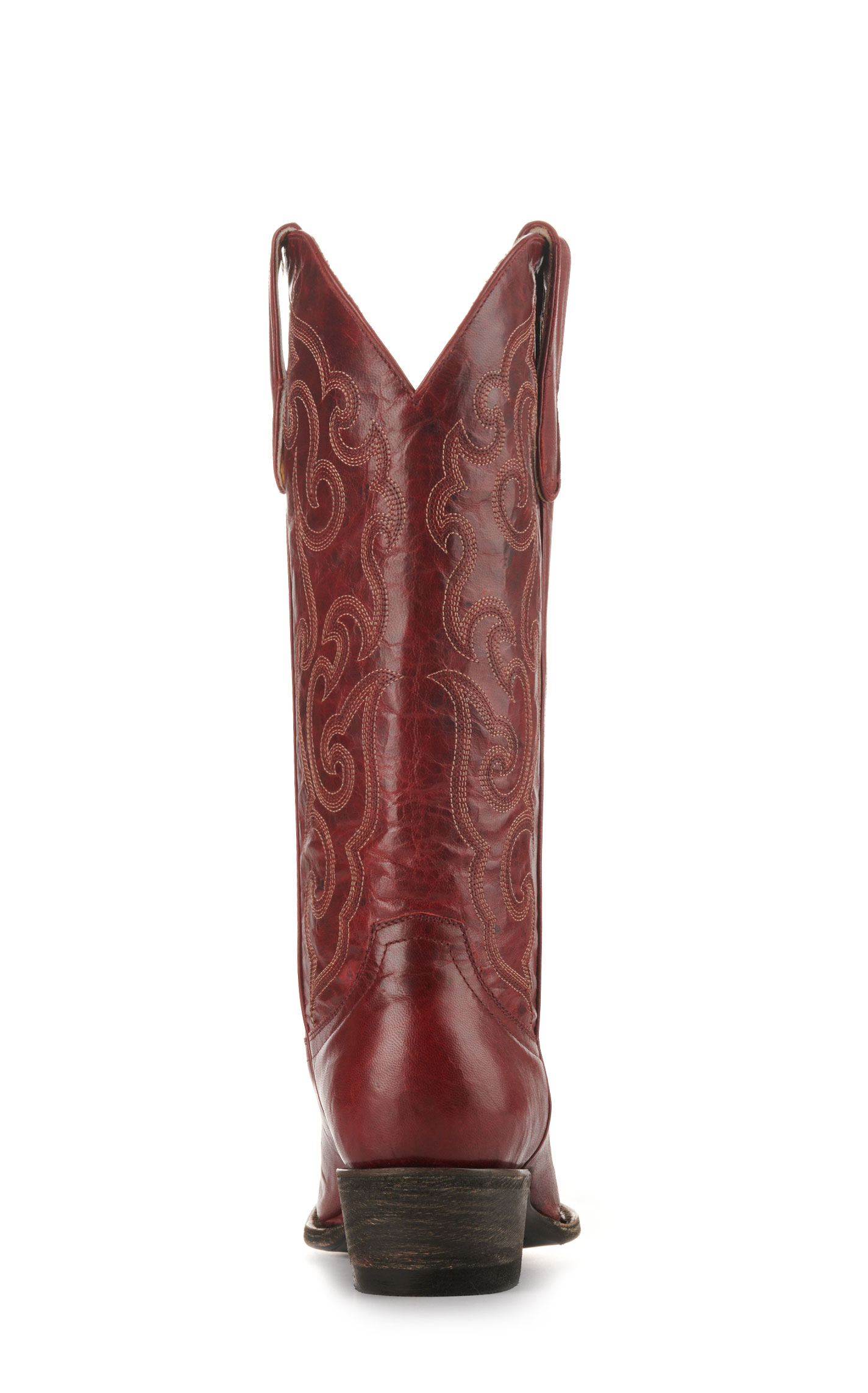 Cavender’s Women’s Red Goat Leather Snip Toe Cowboy Boots - Image 1
