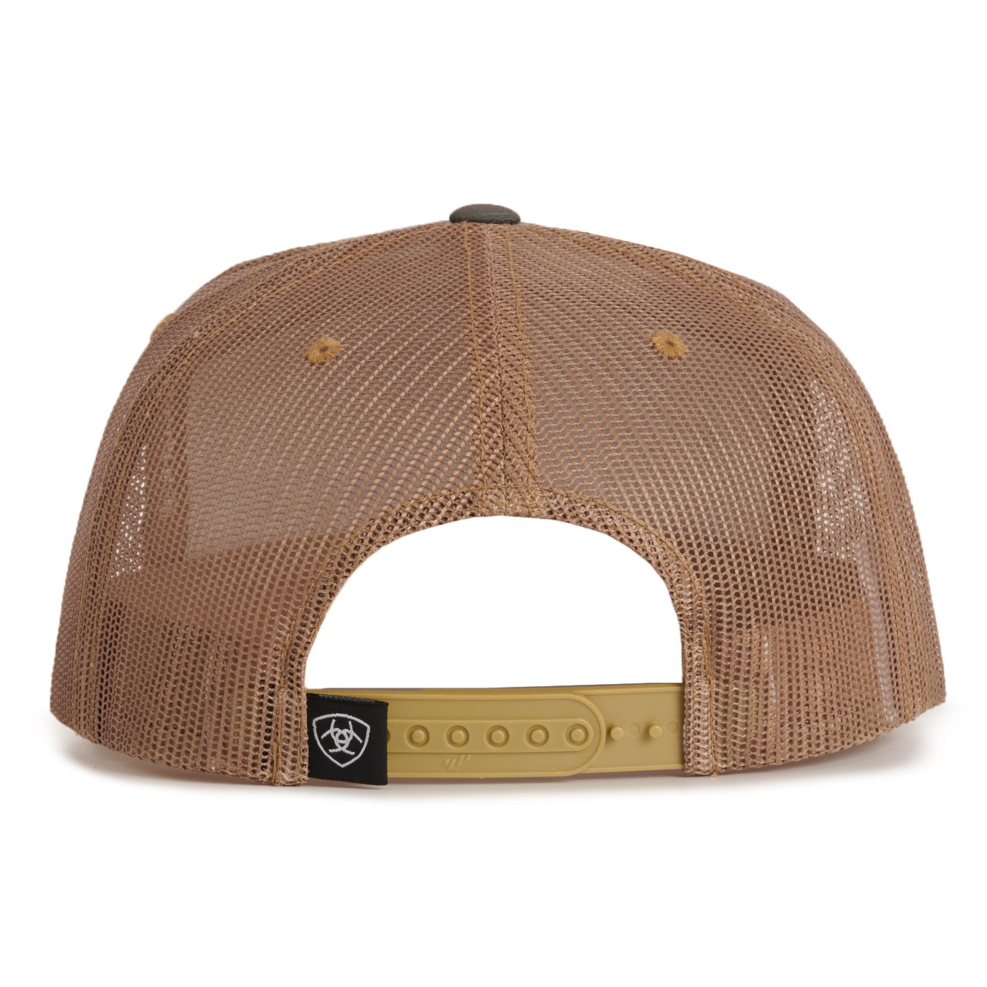 Ariat Men's Khaki & Camo Boot Stitch Logo Patch Cap - Image 1