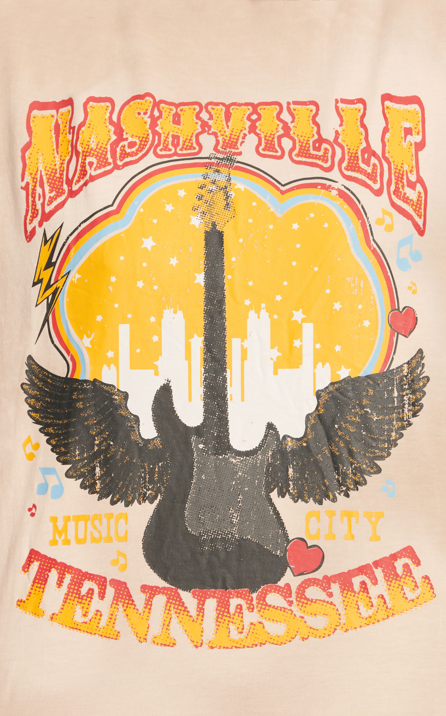 Grace & Emma Sandy Tan Nashville Tennessee Graphic Short Sleeve T-Shirt - Image 1