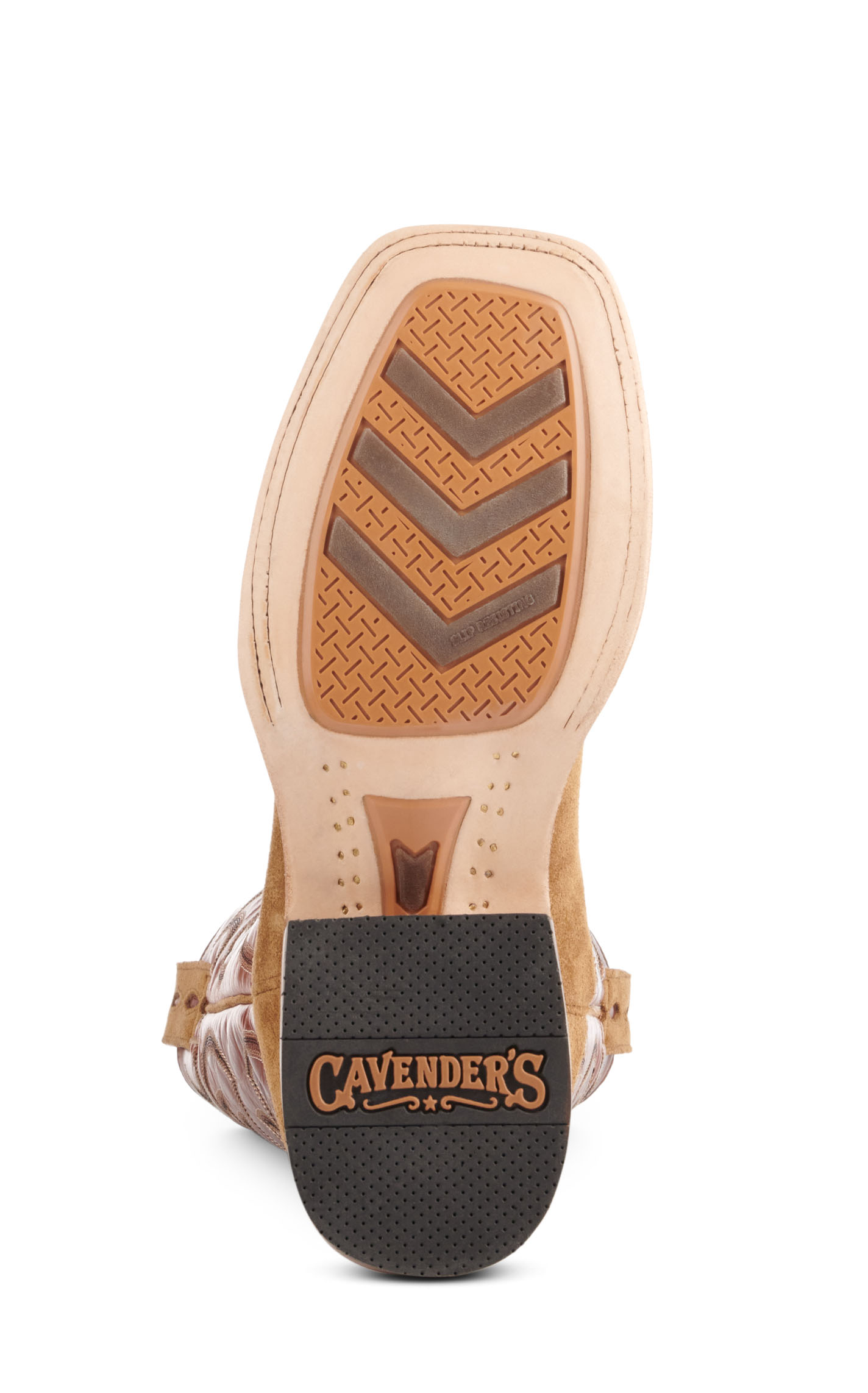 Cavender's Men's Endurance Saddle and Sand Roughout Wide Square Toe Cowboy Boots - Image 1