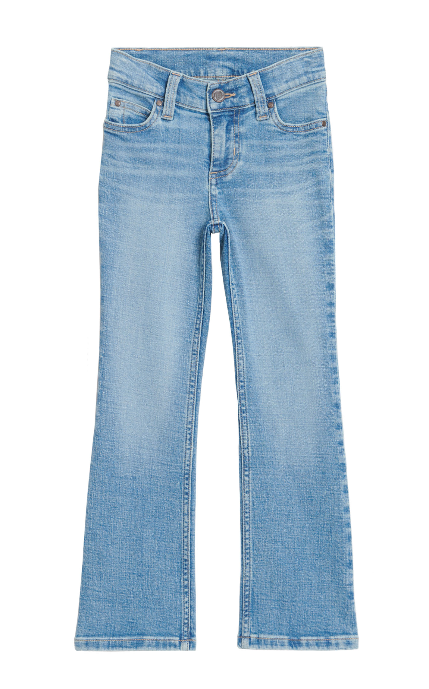 Wrangler Girl's Germaine Light Wash Tangerine W Embroidery Boot Cut Jeans - Image 1