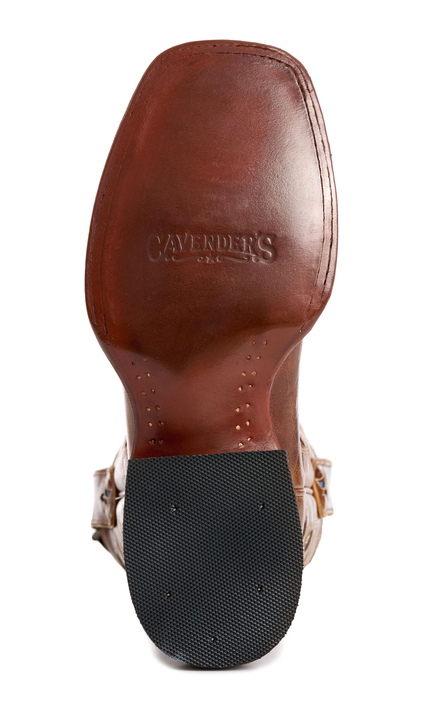 Cavender's Women's Pecan Oryx Botanical Inlay Wide Square Toe Cowboy Boots  - Image 1