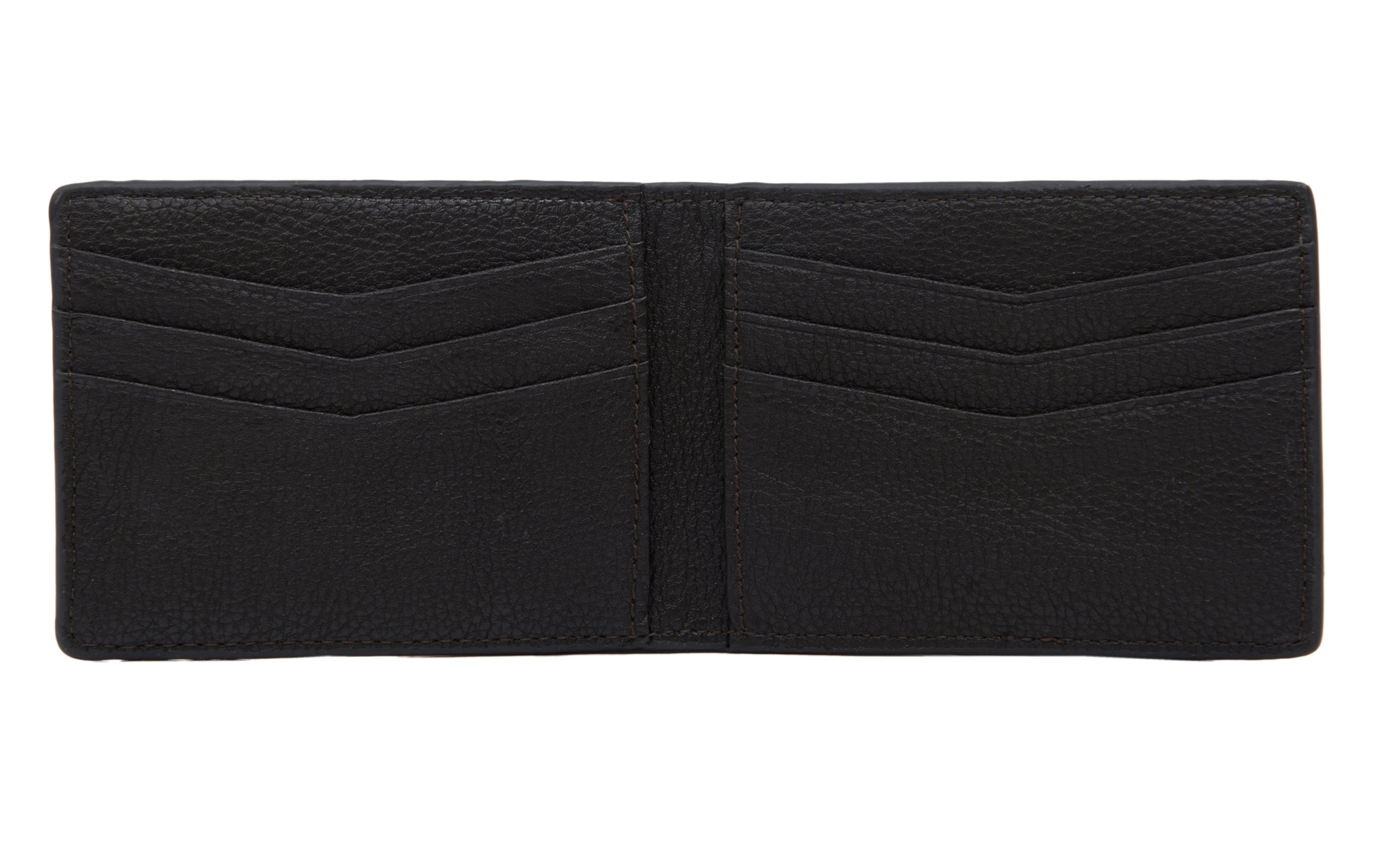 DBL Barrel Brown Ostrich Print with Bottle Cap Money Clip Bi-Fold Wallet - Image 1
