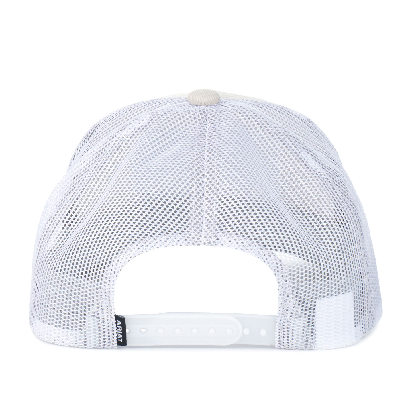 Ariat Men's Sand on White Aztec Logo Patch Cap - Image 1