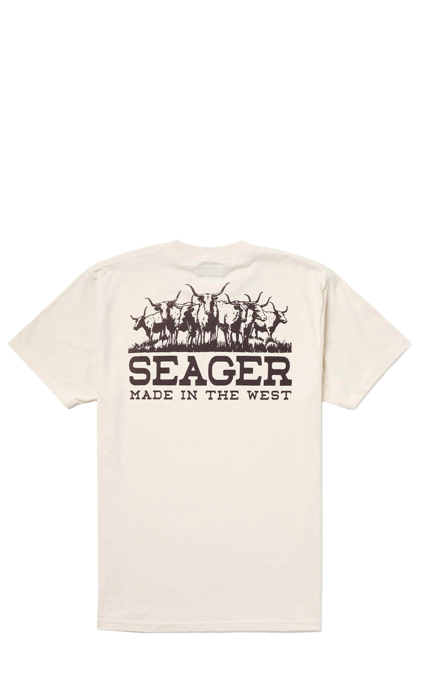 Seager Men's Herd Vintage White Graphic T-Shirt - Image 1