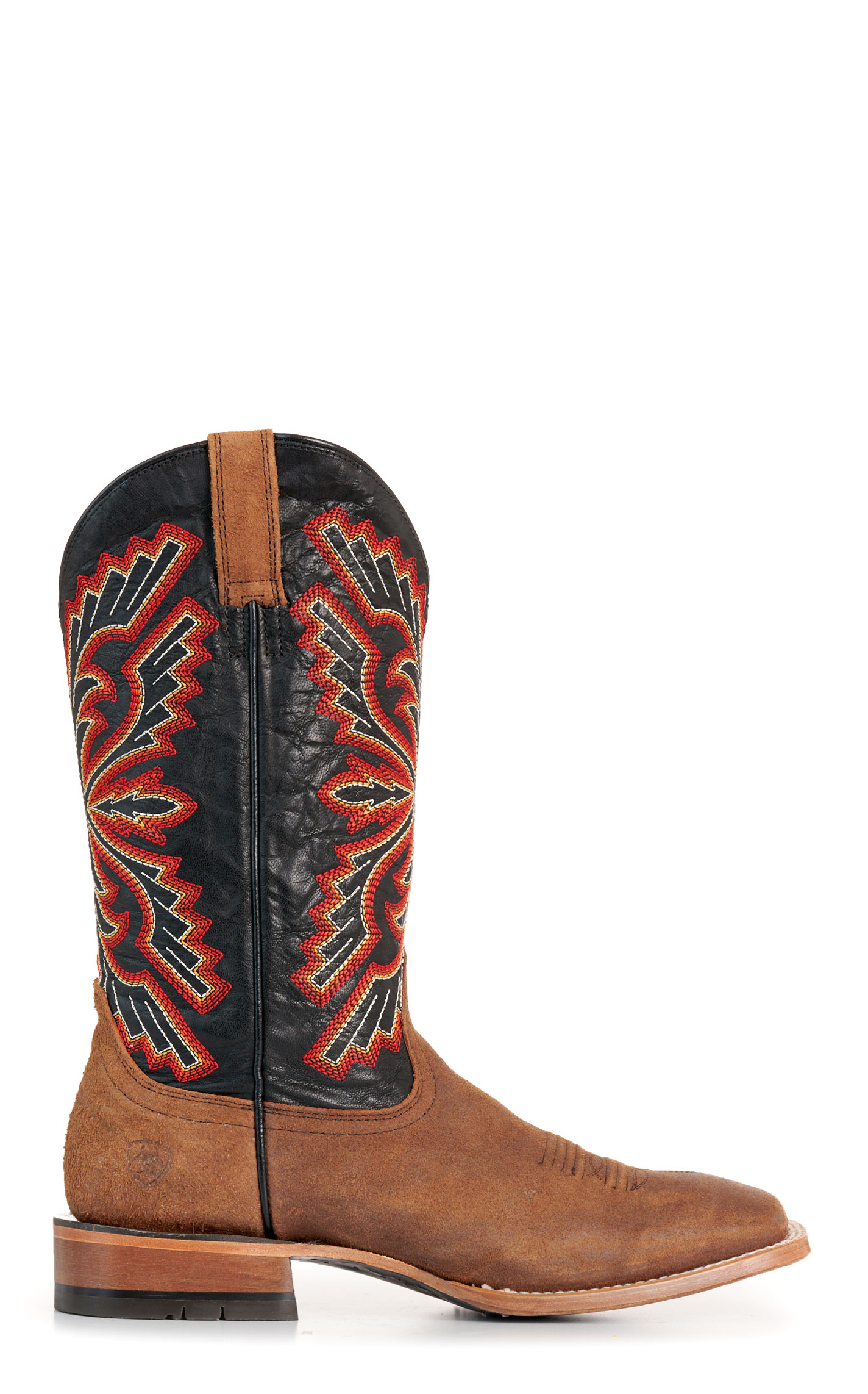 Ariat Men's Weathered Wicker & Bayou Black Wide Square Toe Cowboy Boots - Image 1