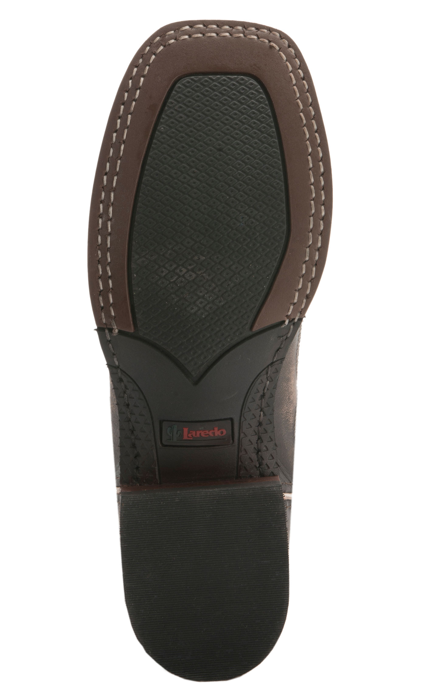 Laredo Women's Sanded Black with Underlay & Studs Square Toe Cowboy Boots - Image 1
