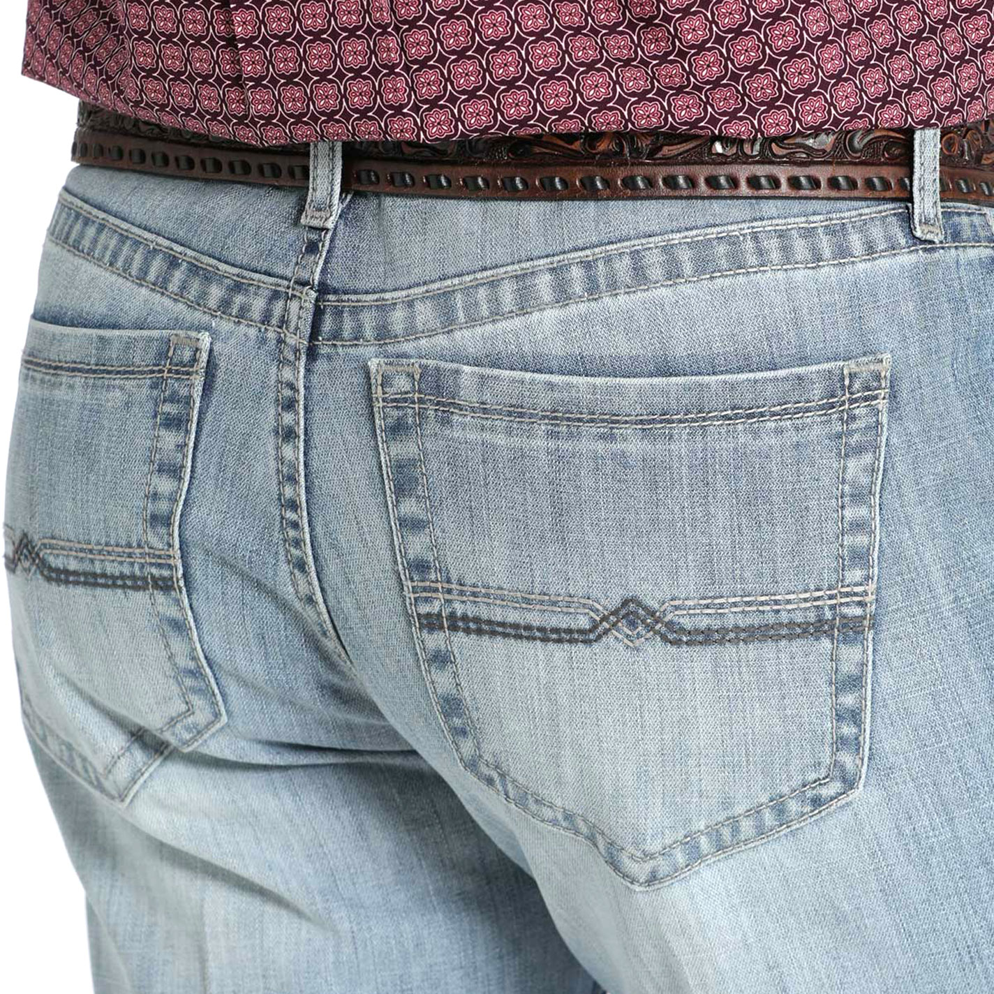 Cinch Men's Ian Light Stone Wash Slim Fit Boot Cut Jeans - Image 1