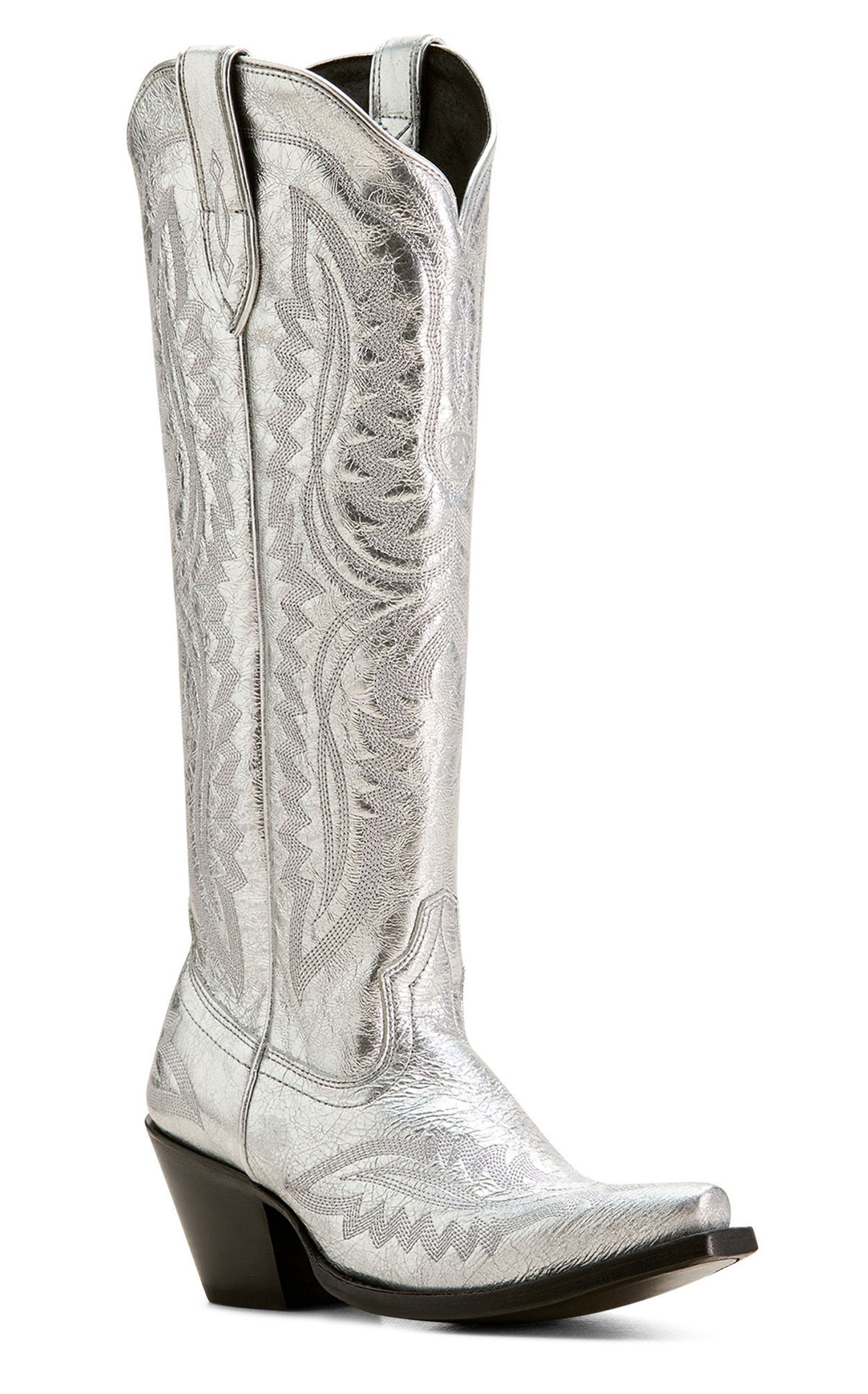 Ariat Women's Casanova Silver Shine Snip Toe Tall Cowboy Boots - Image 1