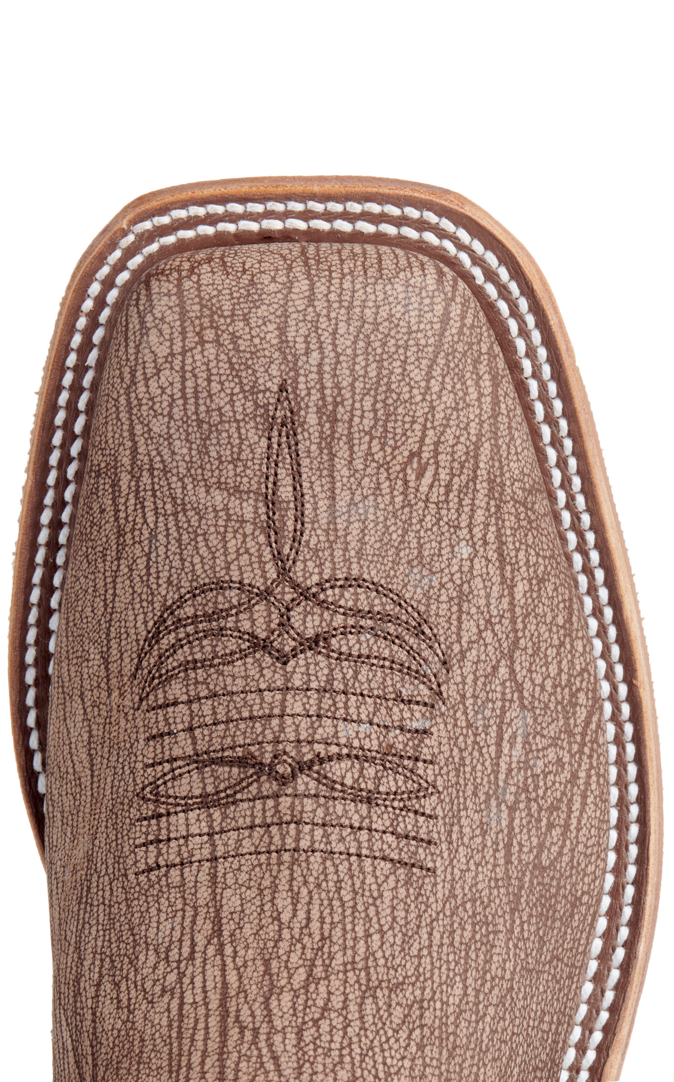 Anderson Bean Men's Tan and Royal Blue Hybrid Sole Wide Square Toe Cowboy Boots - Image 1