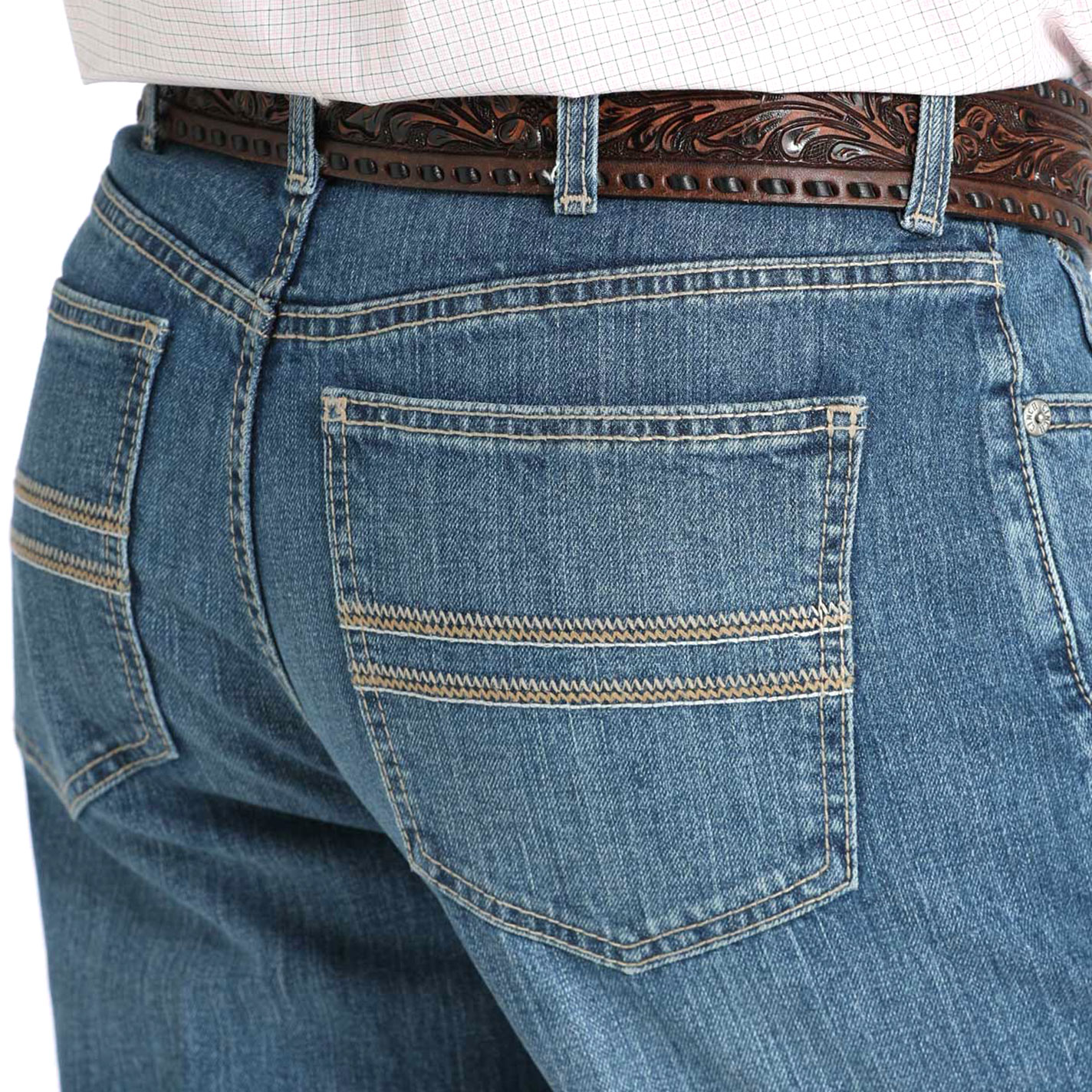 Cinch Men’s White Label Medium Stonewash Relaxed Straight Leg Jeans - Image 1