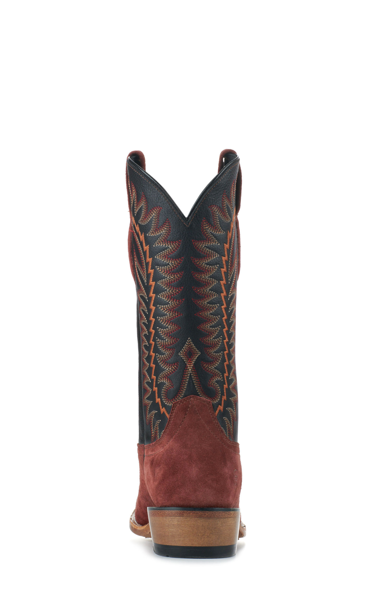 Ariat Men's Futurity Time Black and Mahogany Roughout TekStep Punchy Square Toe Cowboy Boots - Image 1