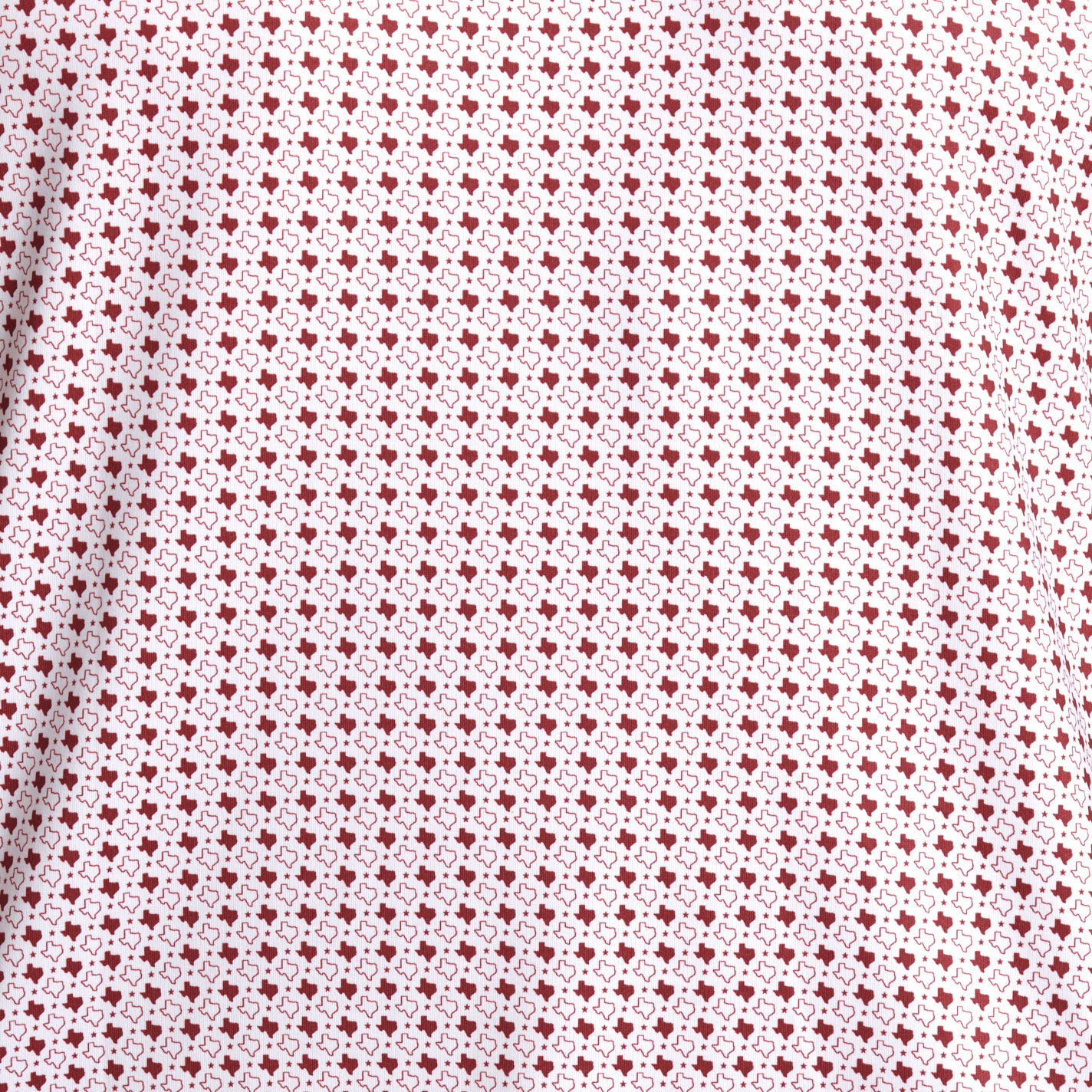 Burlebo Men's White Texas Print Performance Polo - Image 1