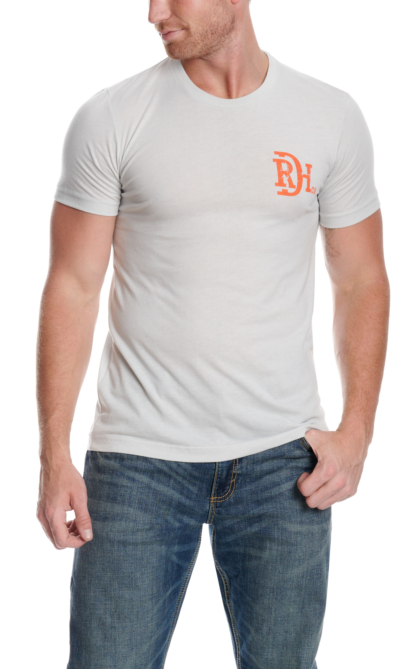 Red Dirt Hat Co. Men's Jackalope Trail Heather Silver Graphic T-Shirt - Image 2