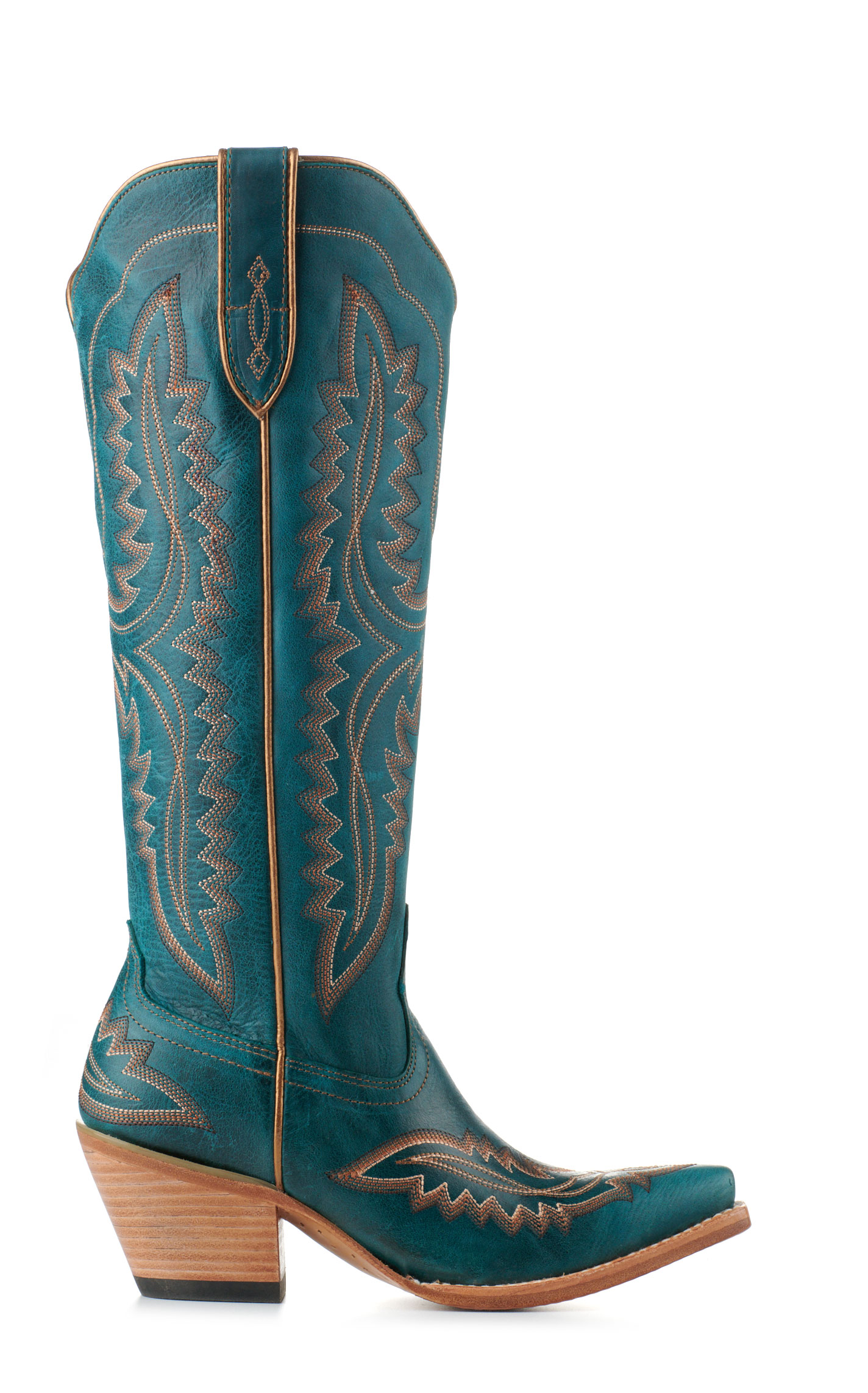 Ariat Women's Casanova Turquoise Snip Toe Tall Cowboy Boots - Image 1