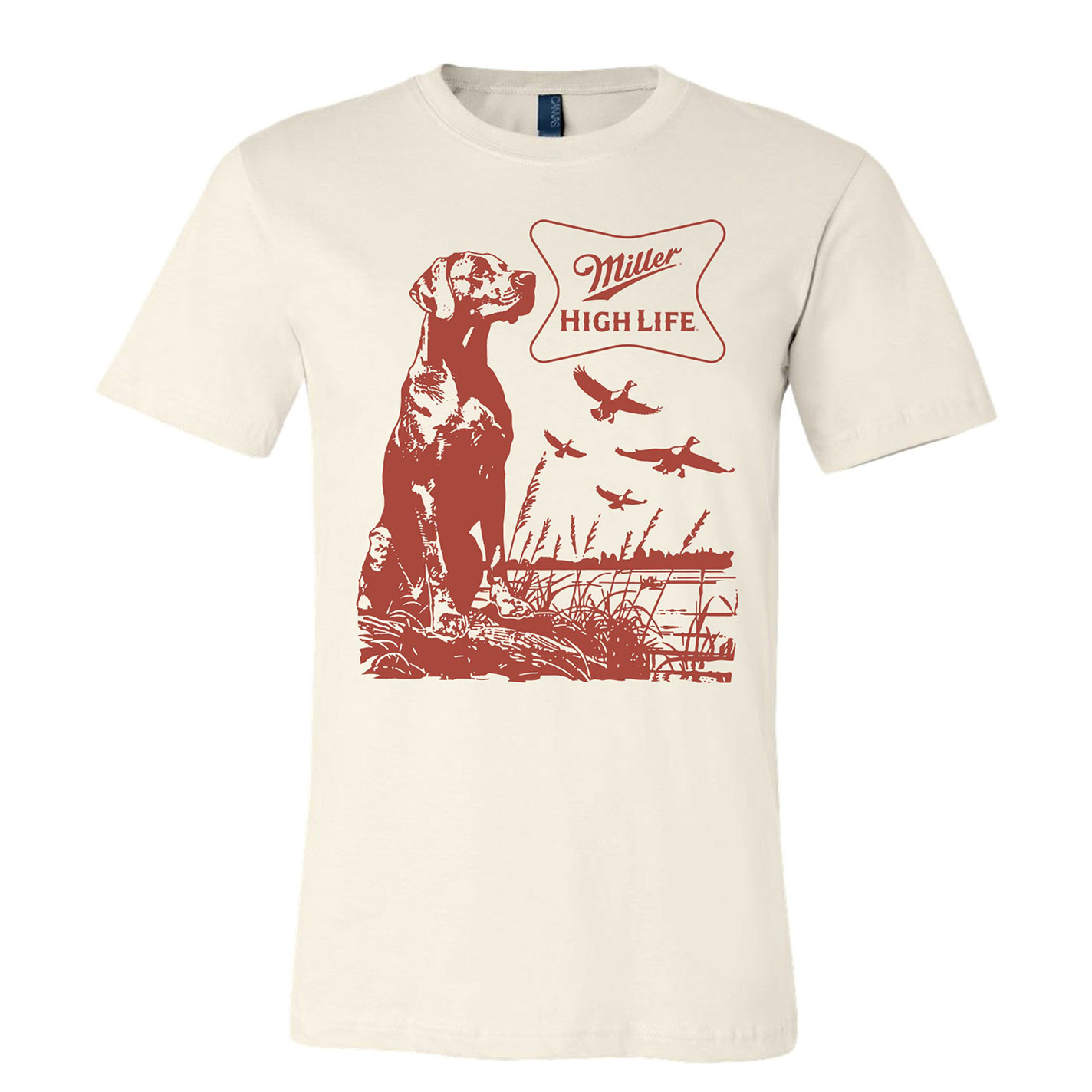 Brew City Brand Men's Sand Dog & Ducks Print T-Shirt - Image 1