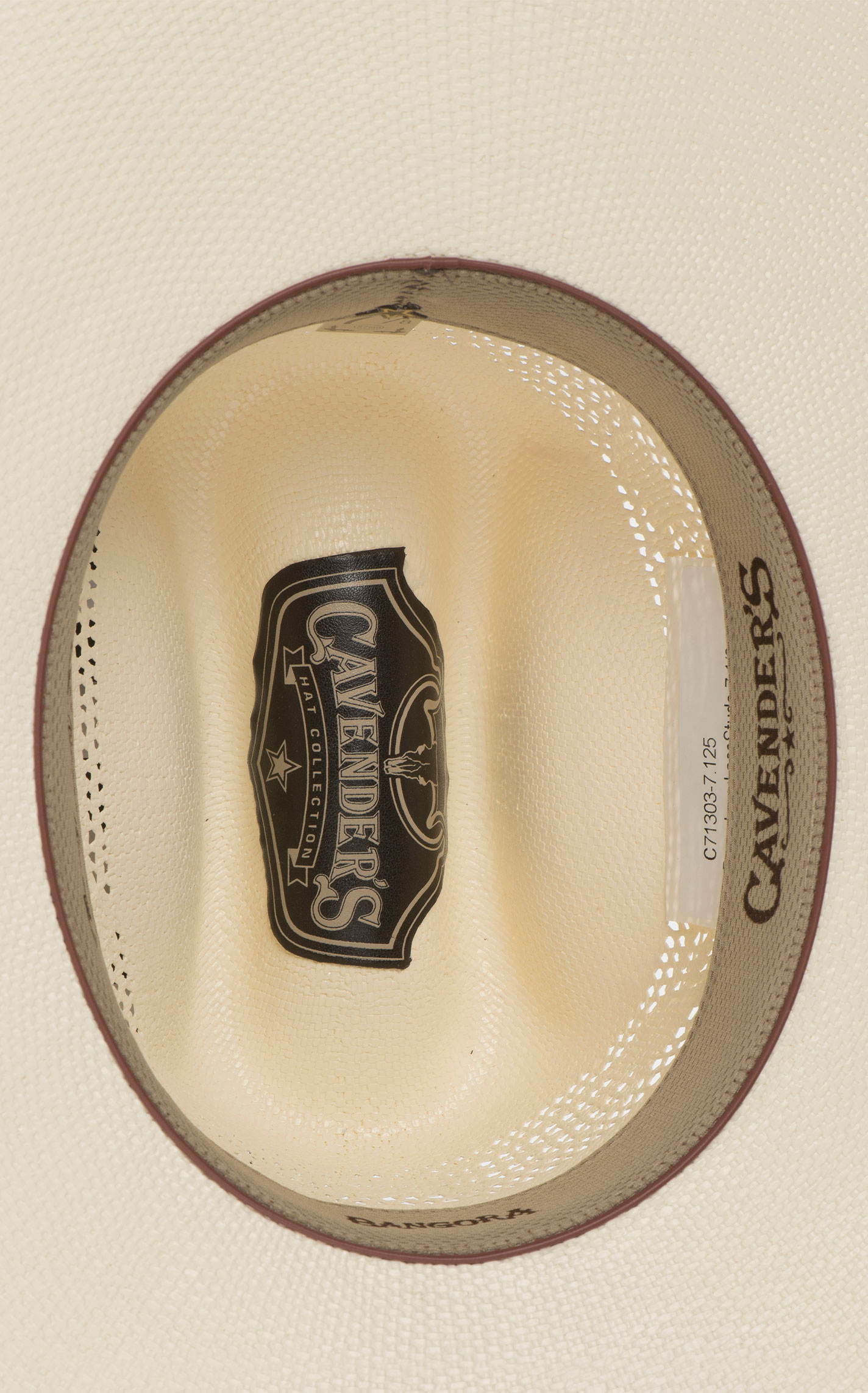Cavender's Ranch Collection Ivory Bangora Vented Straw Cowboy Hat - Image 1