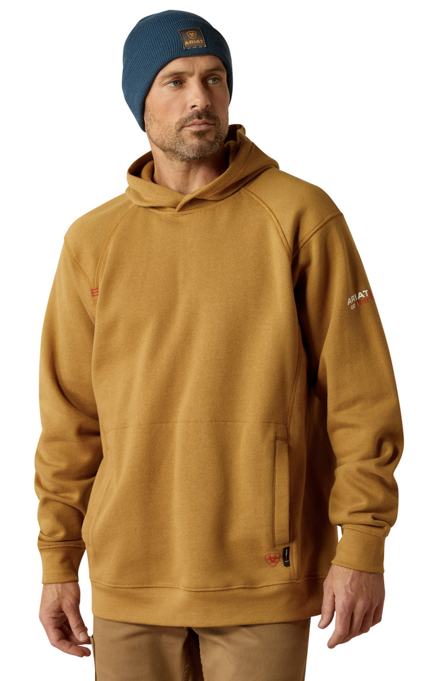 Ariat Men's FR Golden Brown DuraStretch Work Hoodie - Image 1