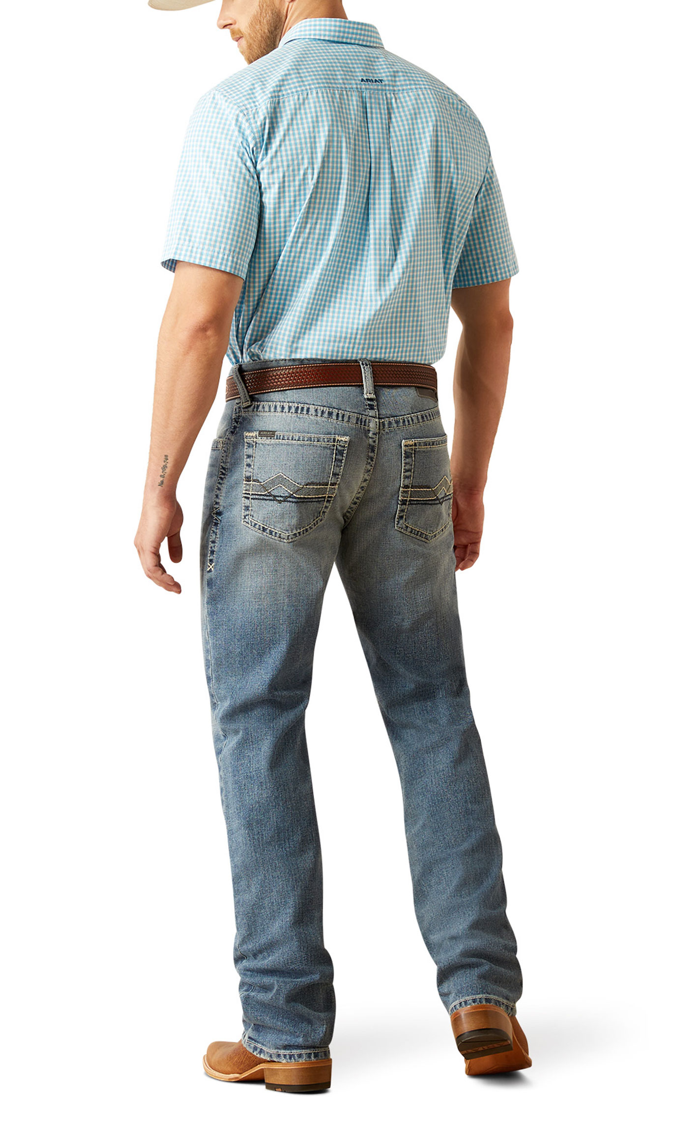 Ariat Men's M4 Reece Baltimore Light Wash Straight Jeans - Image 1