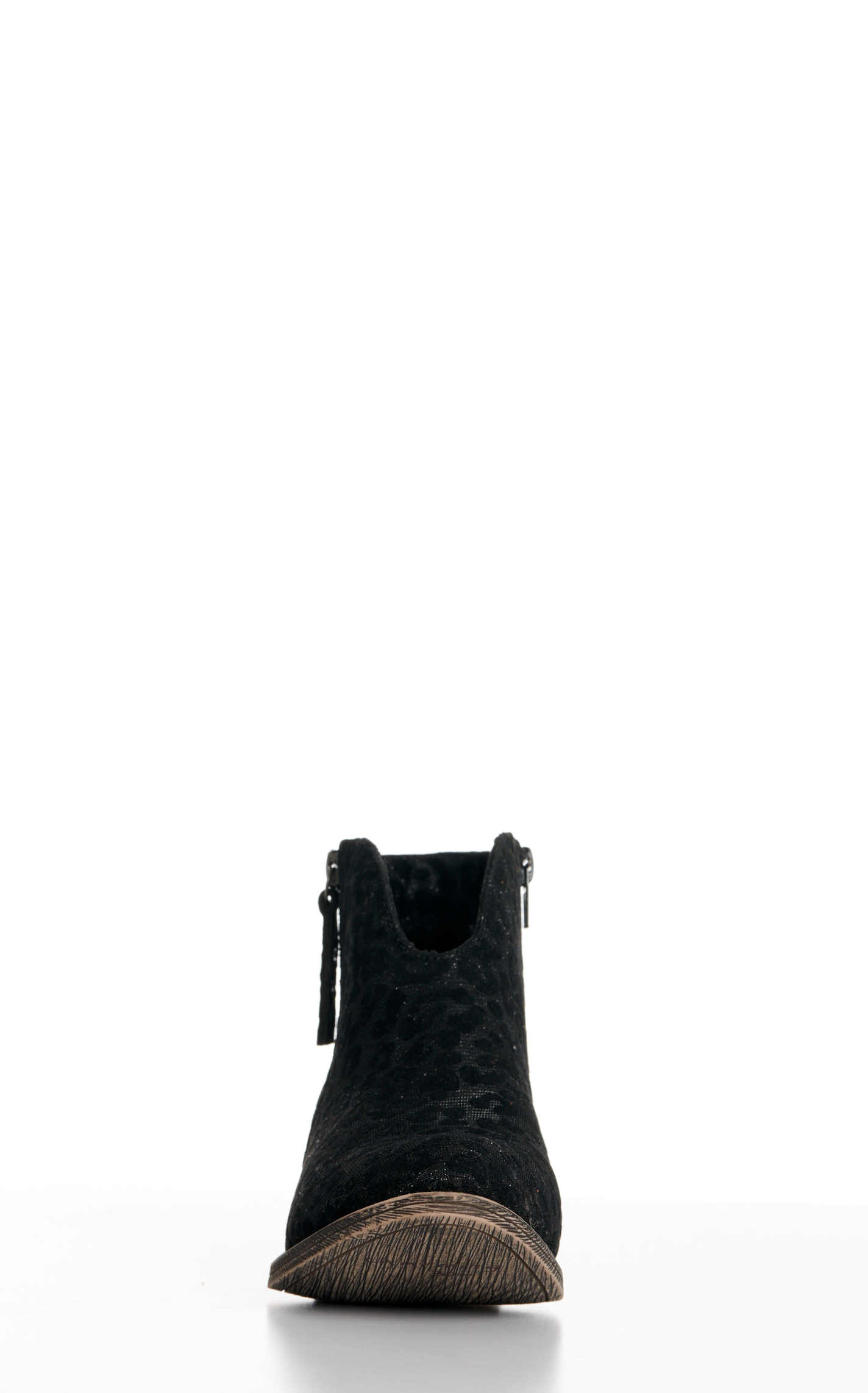 Very G Women's Charming Black Leopard Round Toe Booties - Image 1