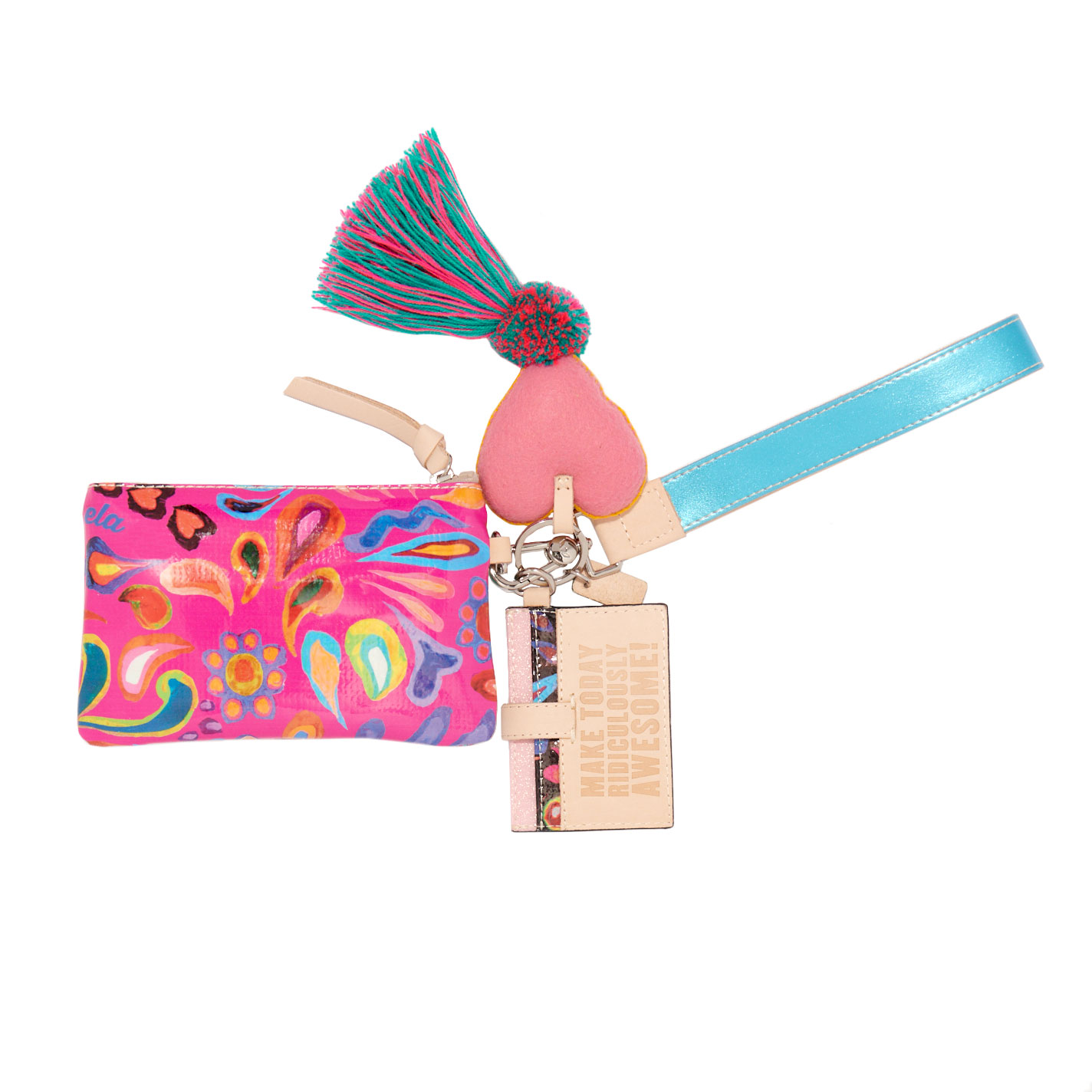 Consuela Combi Ceci Pink Abstract Print Wristlet Wallet - Image 1