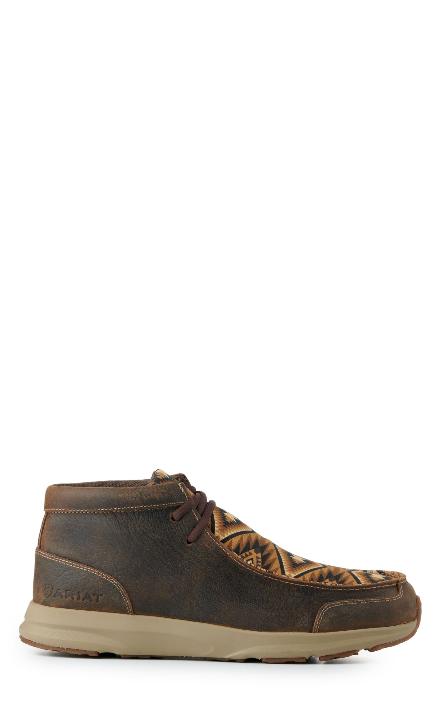 Ariat Men's Spitfire Old Earth Brown and Southwest Print Moc Toe Casual Shoes - Image 1