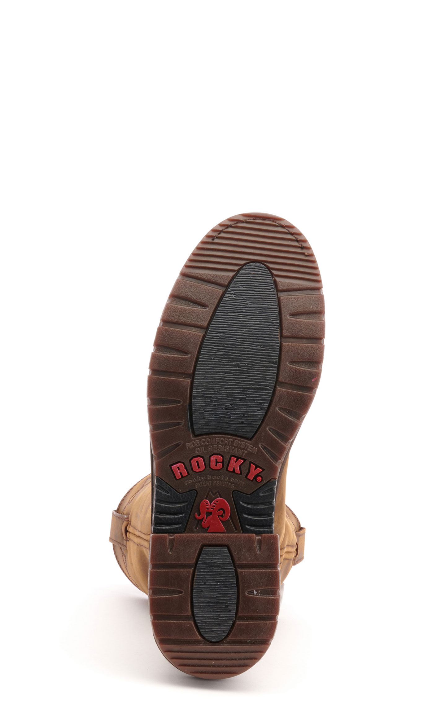 Rocky Men's Original Ride Brown Round Toe Wellington Work Boot - Image 1