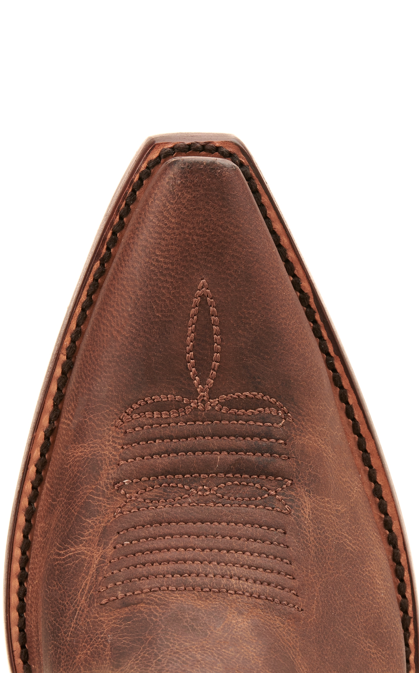 Cavender’s Women’s Burnished Tan Leather Snip Toe Cowboy Boots - Image 1