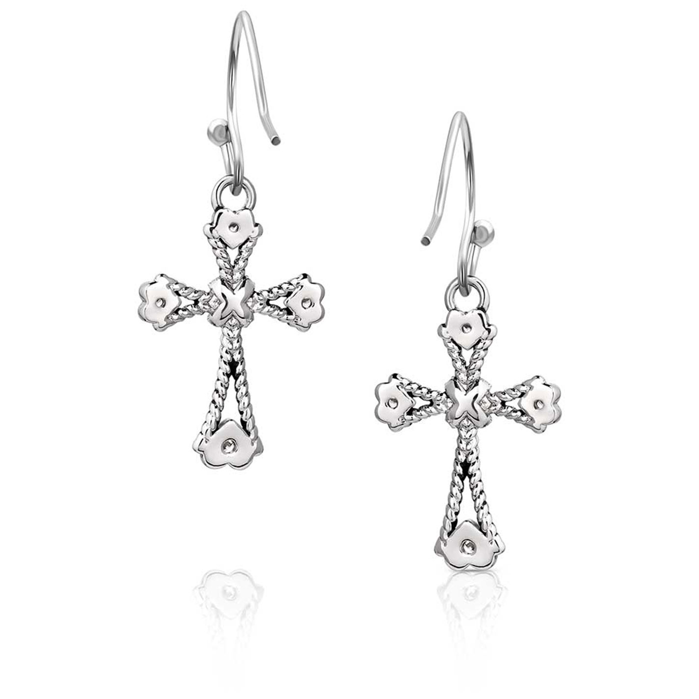 Montana Silversmiths Silver & Copper Cross Earrings - Image 2