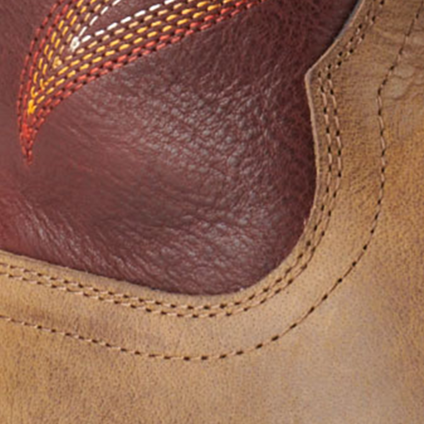 Ariat Men's Ricochet Sandstorm Tan and Chestnut SmartLite Wide Square Toe Cowboy Boots - Image 1