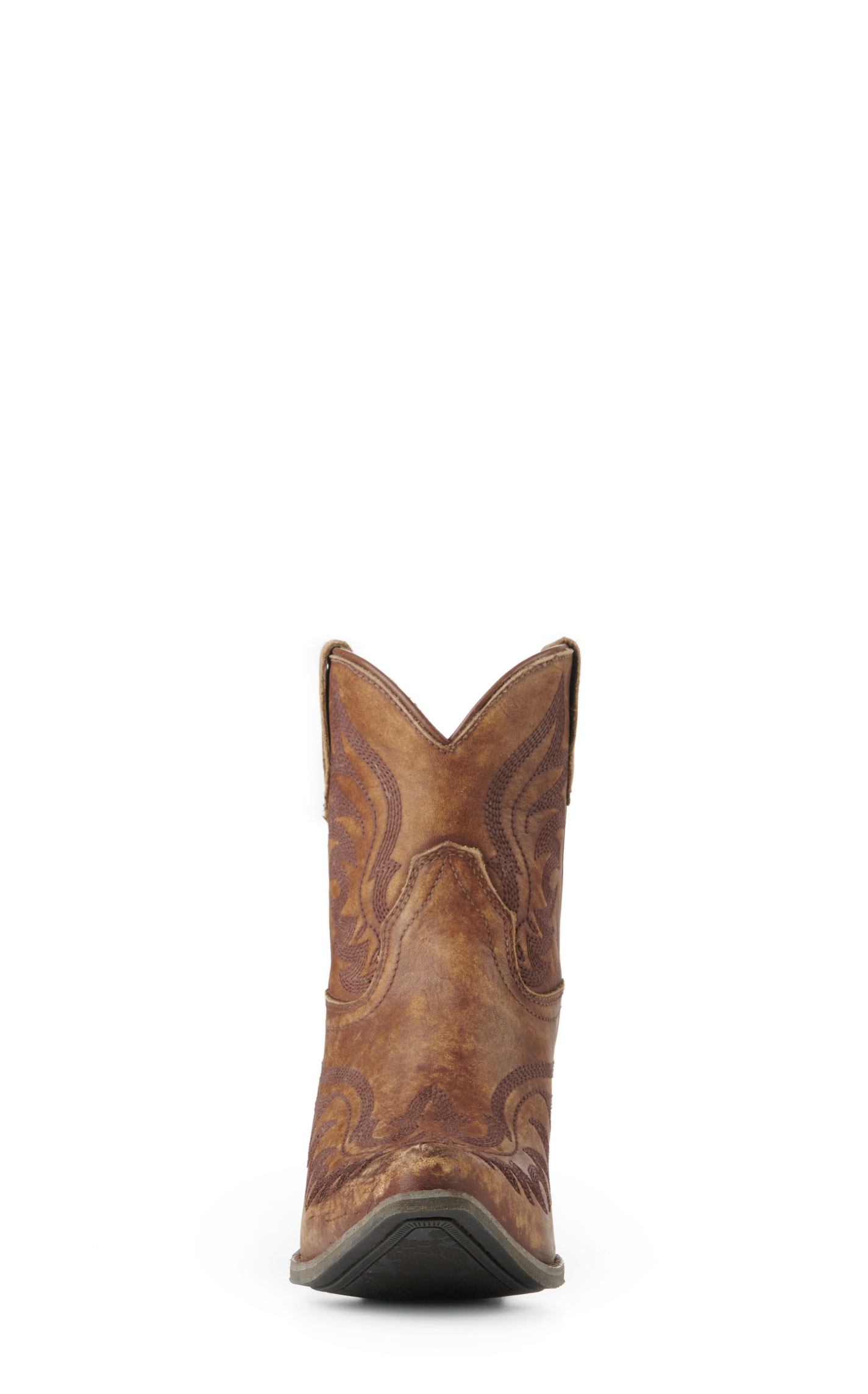 Ariat Women's Chandler Distressed Brown Snip Toe Booties - Image 1