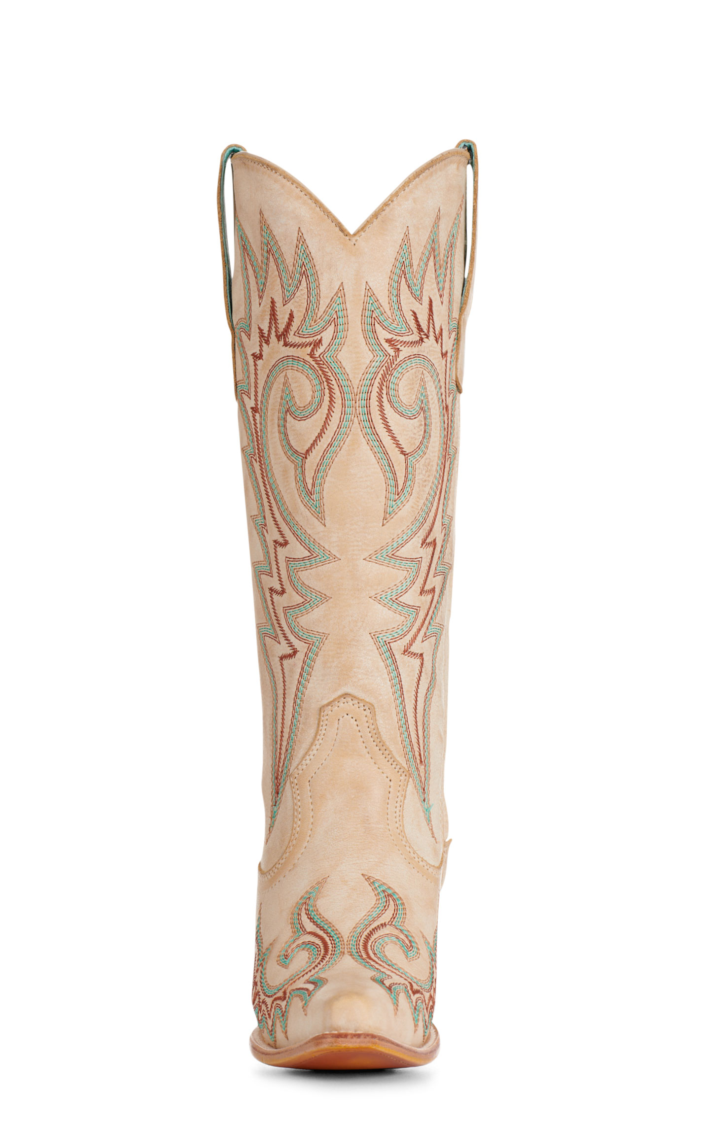 Corral Women's Bone & Multi Stitched Snip Toe Cowboy Boots - Image 1